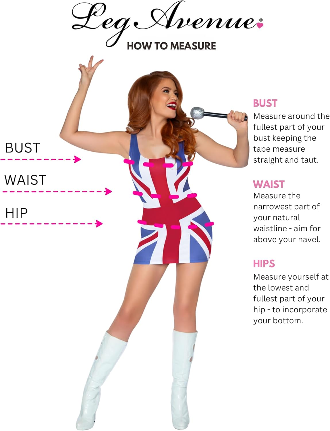 Leg Avenue 86909 10105 British Flag Dress Women'S Costumes, Multicoloured, S-M image number 4