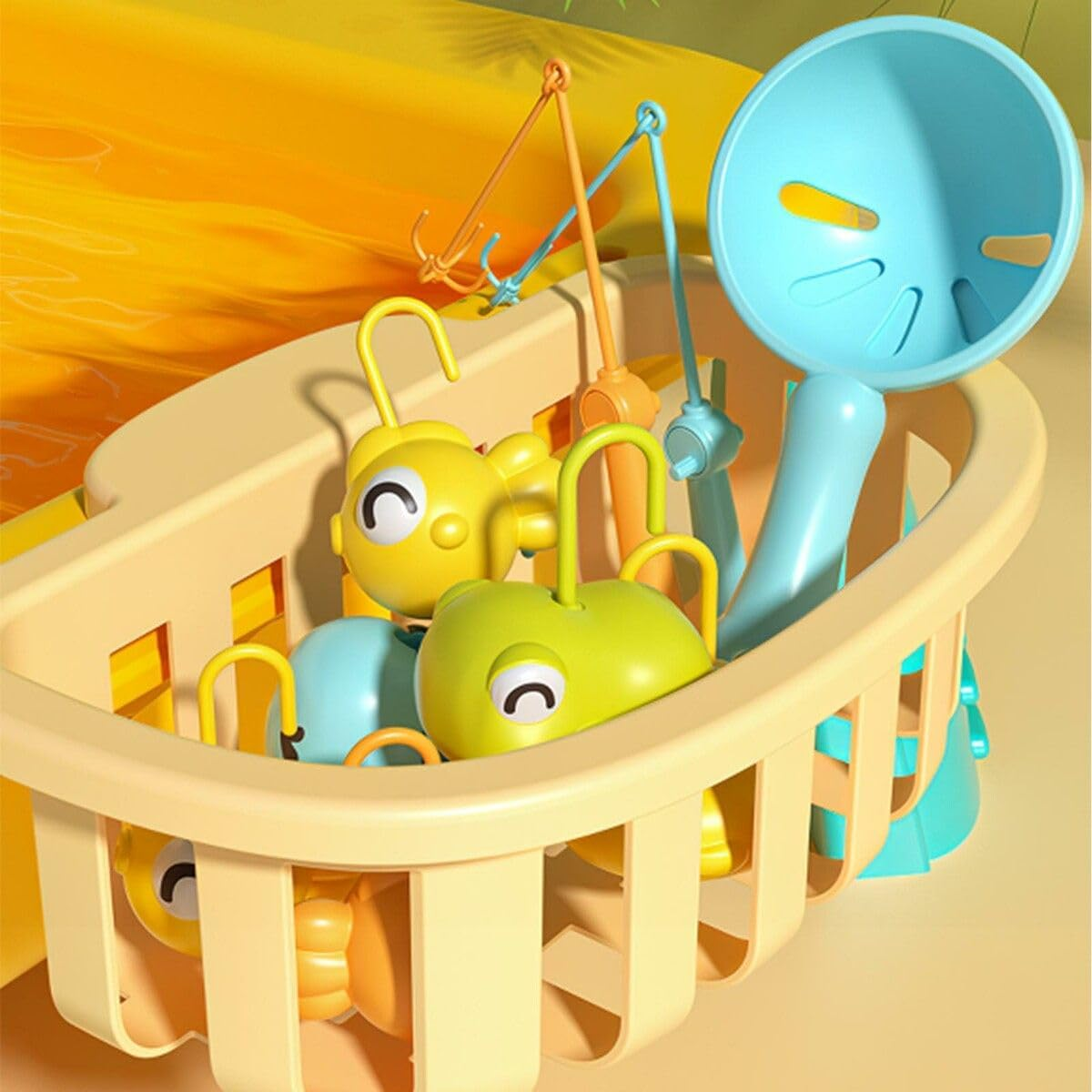 KIDBOT Fishing Game Table Toy with Running Water Children Role Play Electric Pool Outdoor Backyard Activity Pretend Set image number 4