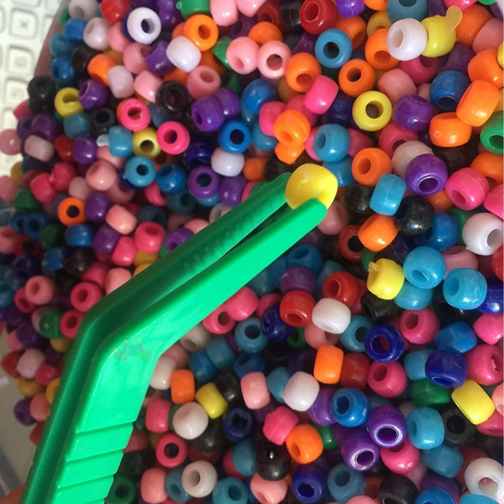 6Pcs Plastictweezers Tweezers Plastic Forceps Tweezers Craft Tweezers Curved Head Tweezers Plastic Tweezers Toy Tweezers for Children Tweezers for Crafts,Home Classroom School (Curved Head) image number 3