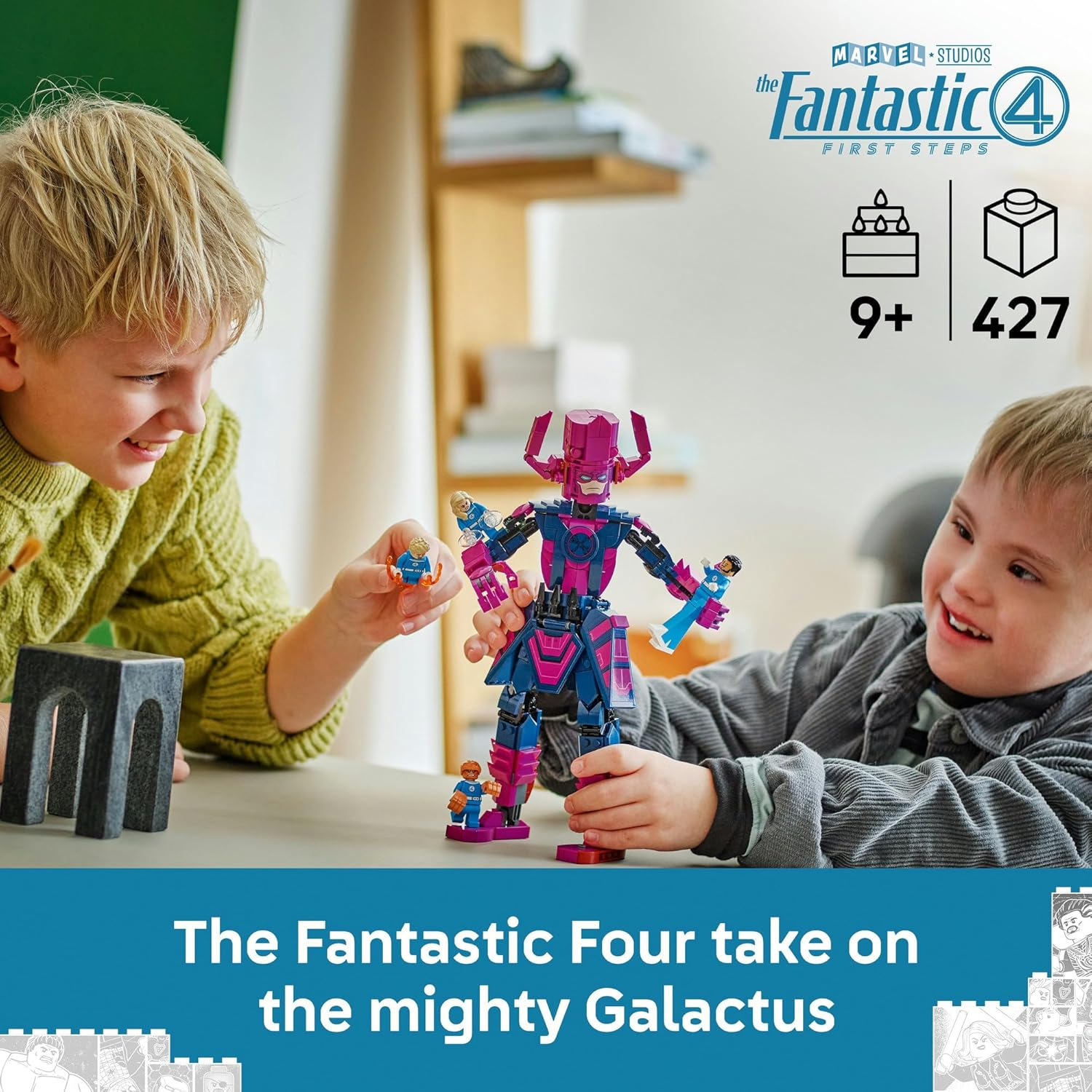 LEGO&reg; Marvel Fantastic Four Vs. Galactus Construction Figure 76316 Buildable Super Hero Movie Toy Set for Kids with the Thing, Invisible Woman and Human Torch, Collectible Toy for Boys and Girls image number 4