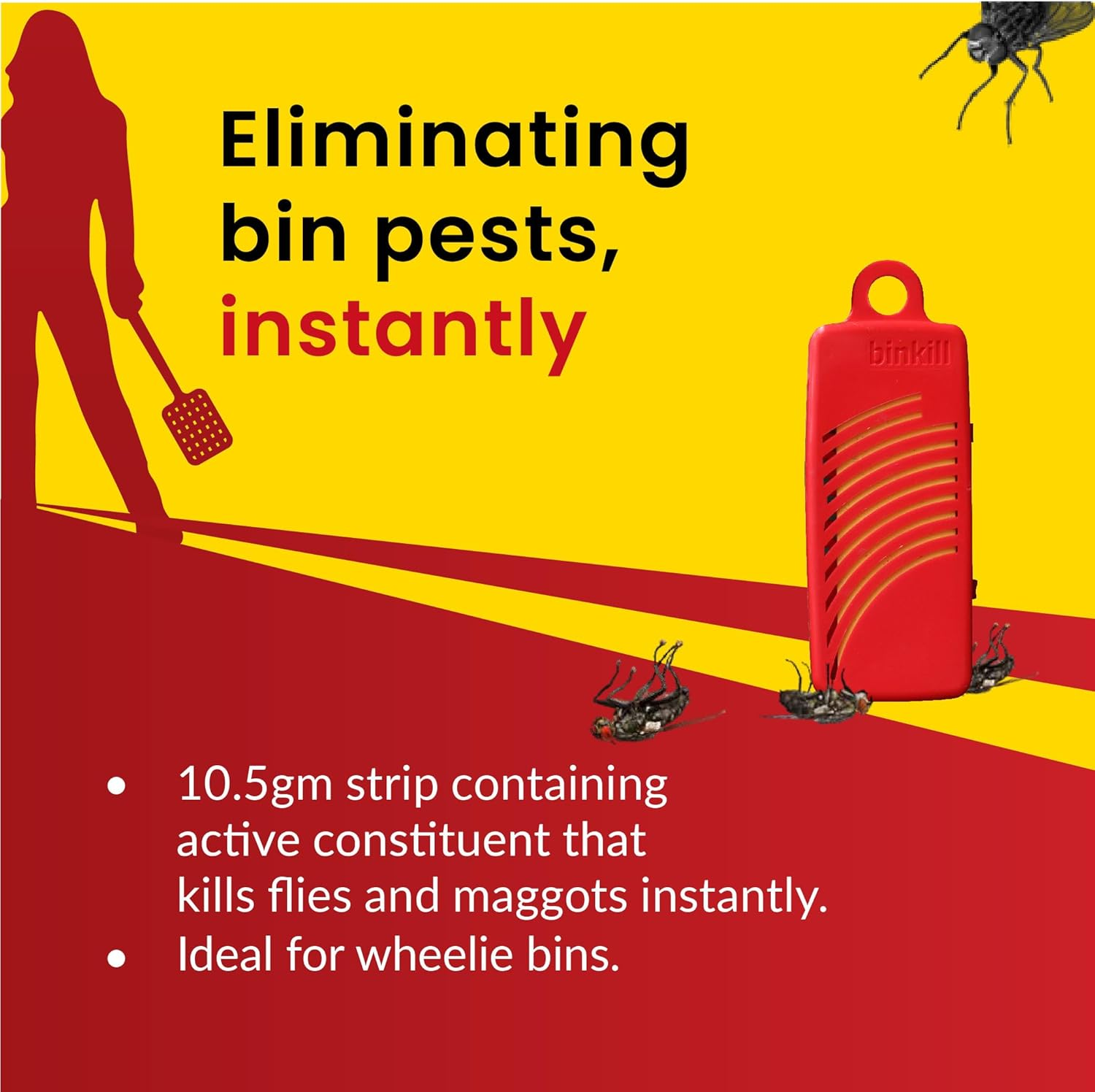 Binkill Wheelie Bin Protector 10.5G &ndash; Kills Flies & Maggots Instantly, Ideal for Domestic Bins, Aussie Owned, Easy-To-Use Pest Control Solution