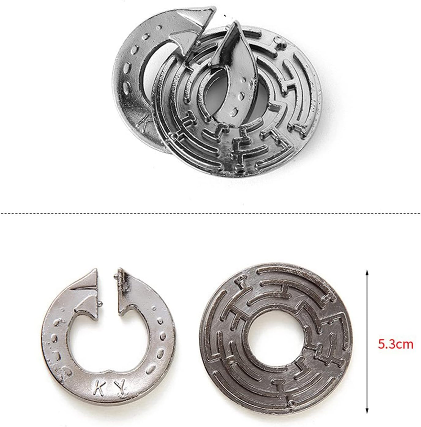 15Pcs/Set Brain Teaser Metal Puzzle Sets, 3D Unlock Interlocking Puzzle, Metal Knot Puzzle Mind Games, Puzzle Switch Games, Adults Educational Toy Gift, Stop Addicted to Mobilephone#2 image number 3