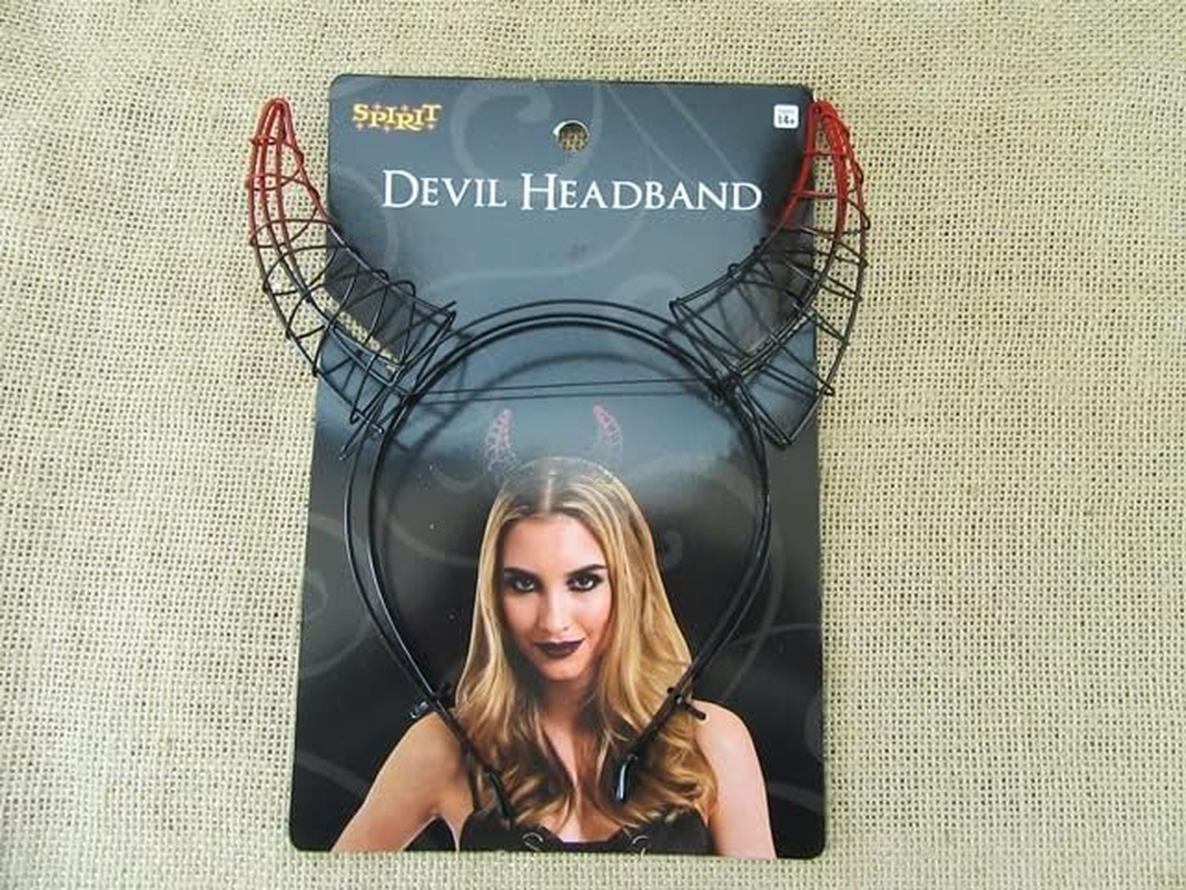 4Pcs Devil Ox Horn Hair Hoop Halloween Party Nightclub Headband image number 2