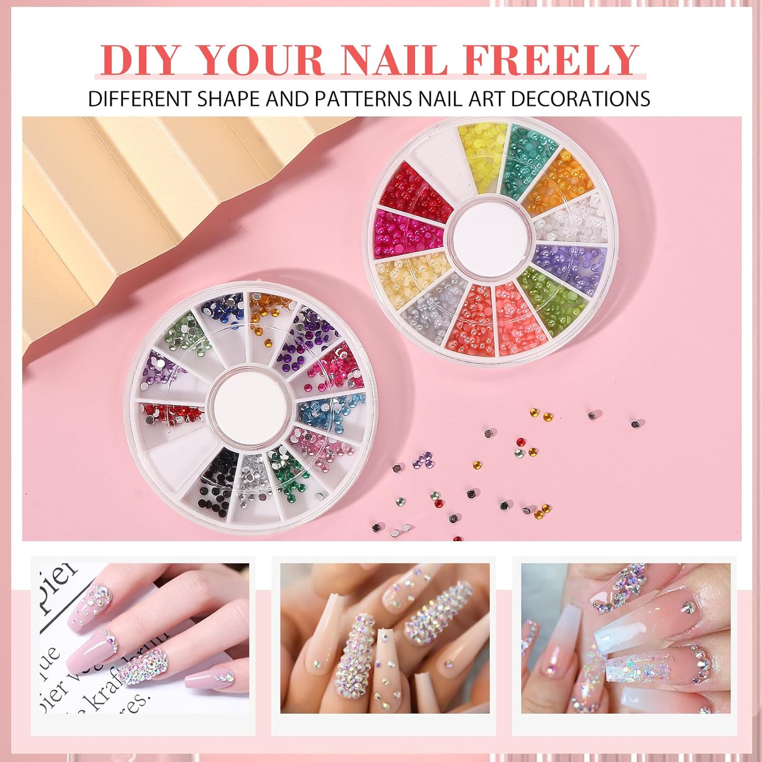 Professional Acrylic Nail Kit - Practice Hand Set with Powder, Brush, DIY Starter Kit for Beginners with Tips, Glue, and Glitter image number 4