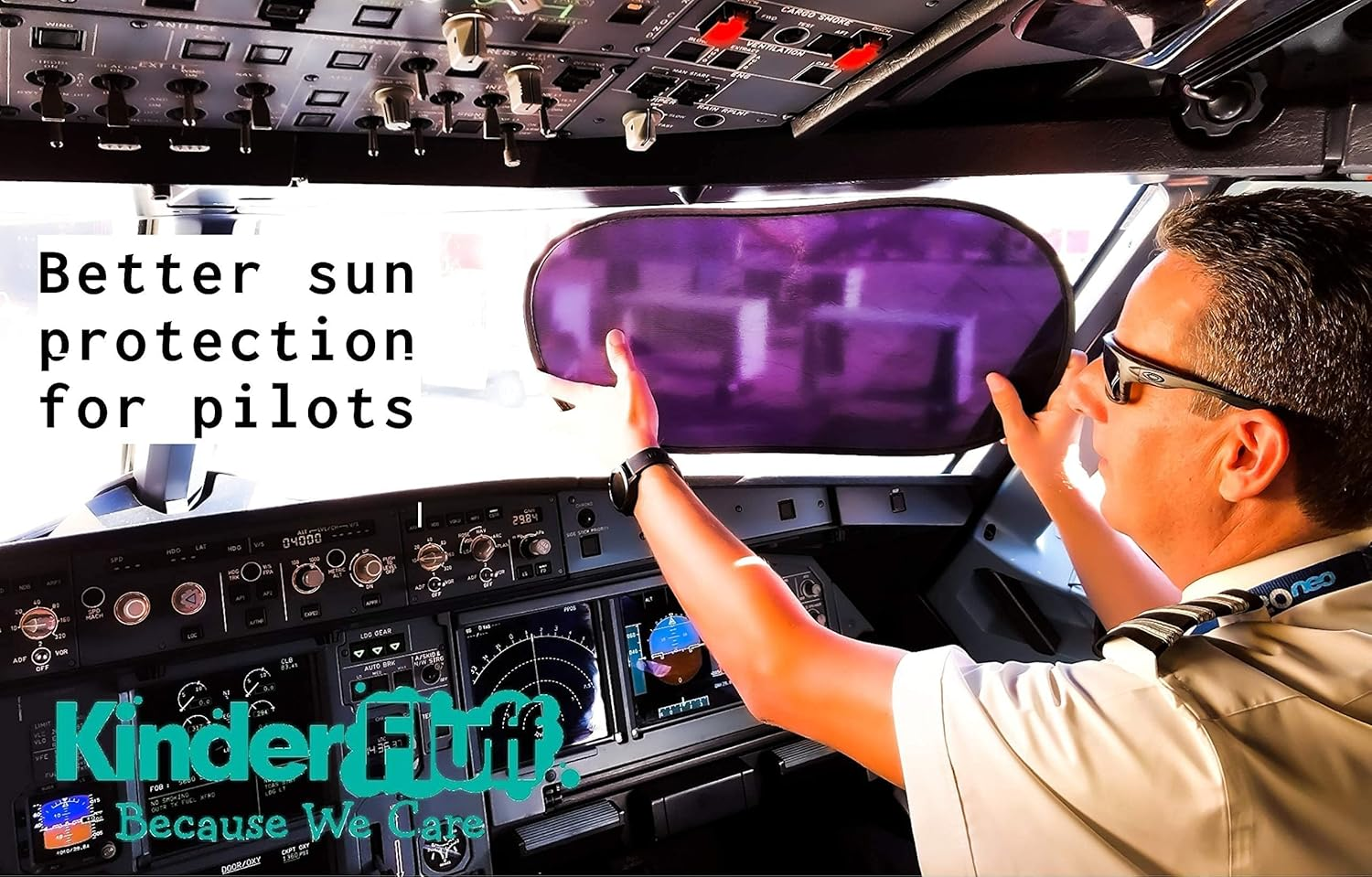 Kinder Fluff Car Window Shade (4Pack)-The Only Certified Cockpit & Car Window Sun Shade for Baby & Pilots Proven to Block 99.95% UVR -Mom'S Choice Gold Award- Aircraft & Car Seat Sun Protection - S image number 1