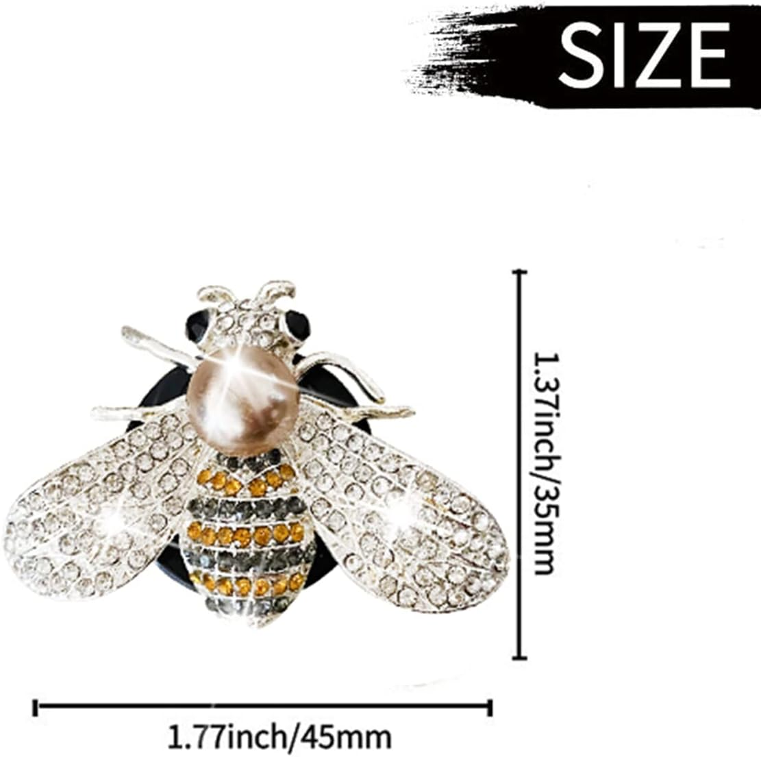 Xinjincang 4 Pcs Crystal Bee Car Air Fresheners Vent Clips, Car Diffuser Vent Clip Rhinestone Diamond Bee Car Decoration, Car Interior Decor Bling Car Accessories for Women - 4 Pcs Cross image number 5