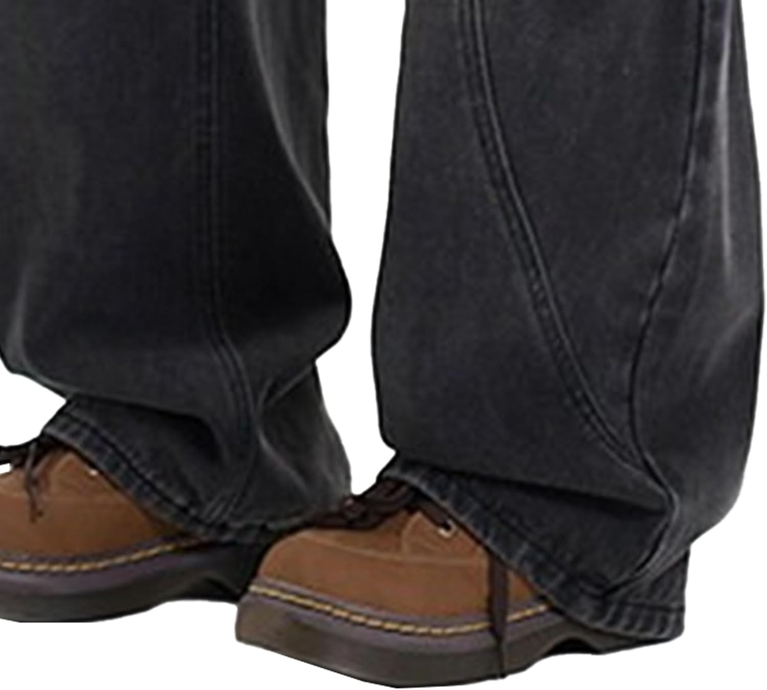 Baggy Jeans for Men Distressed Denim Wide Leg Trousers Casual Loose Fit Streetwear Y2K Trend image number 5