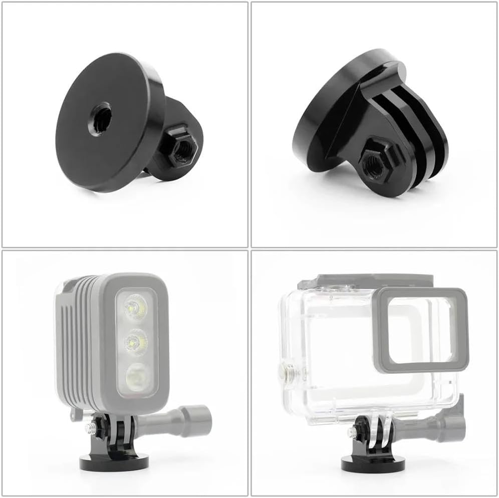 Aluminum Tripod Adapter for for Gopro / Insta360 / Osmo Action 5 4 3 2 1 / Osmo 360 / Osmo Pocket 3 / SJCAM