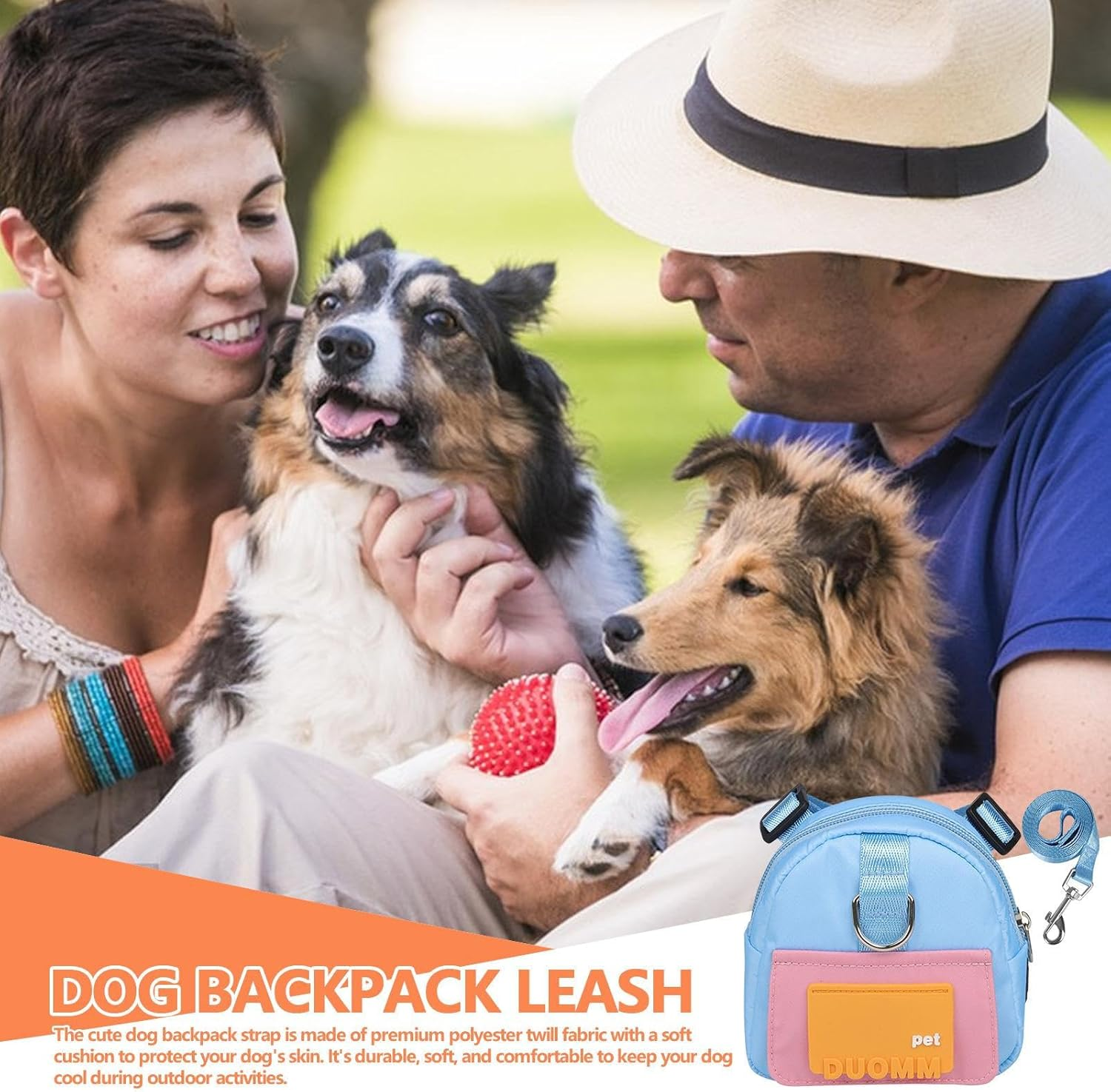 Dog Saddle Bag Backpack,Treat Pouch Carrier Pet Harness | Dog Saddle Backpack Harness for Dogs to Wear, Comfortable for Travel, Running, Camping image number 4