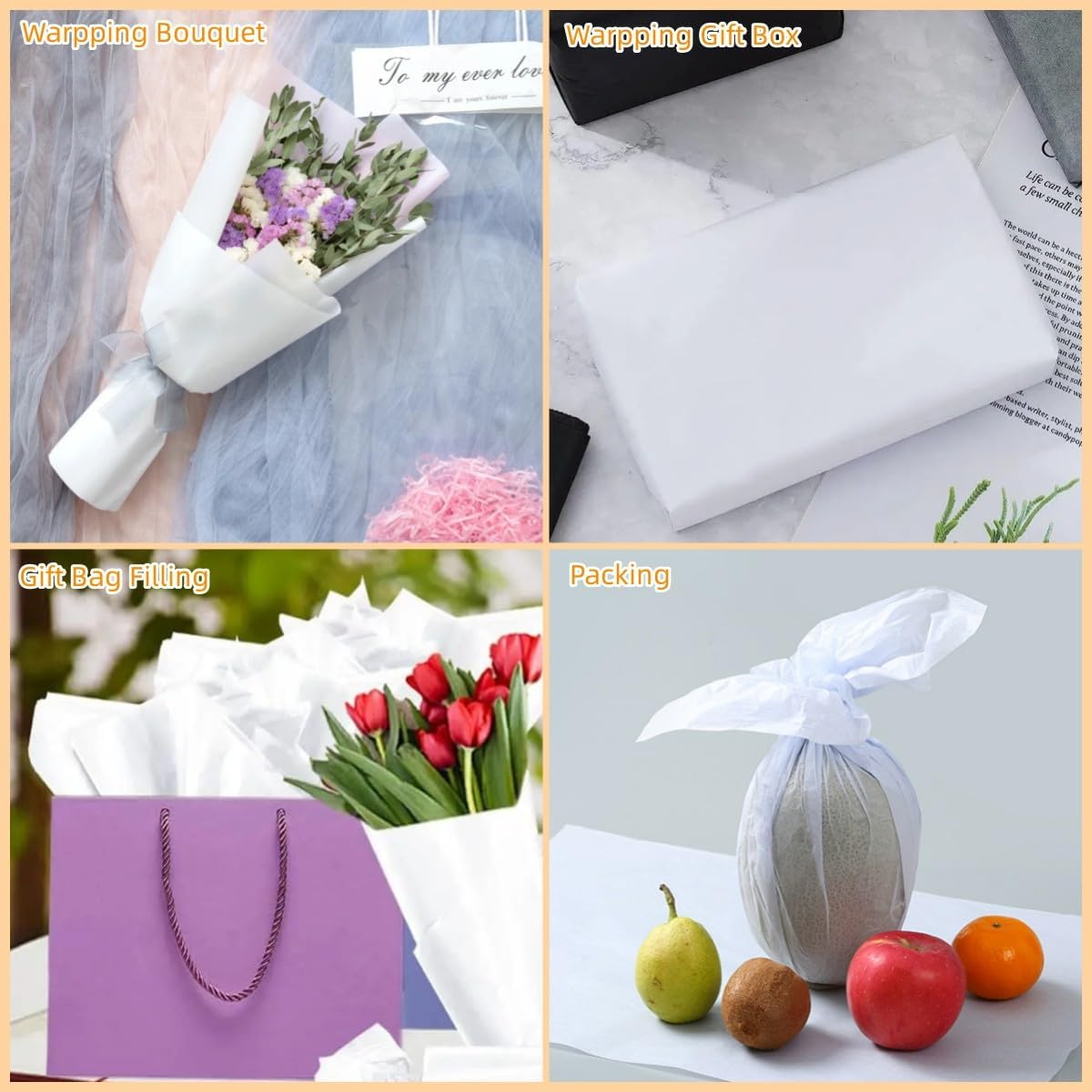 ZCOINS 100 Sheets 20" X 14" White Tissue Paper Wrapping Bulk for Filling Gift Bags Boxes, Wrapping Clothing Gifts, White Tissue Paper Sheets for Retail Presents Wedding Christmas Birthday Bridal Party DIY Crafts - 60 Sheets - Green Eucalyptus image number 4