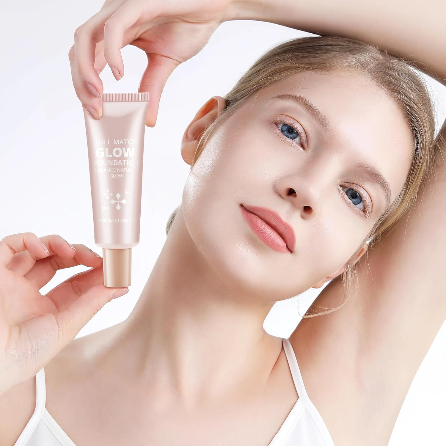 Boobeen Liquid Foundation Makeup, Waterproof Dewy Foundation with Slight Shimmer, Illuminator Highlighter, Luminous Silk Foundation to Enhance Skin Natural Glow image number 5