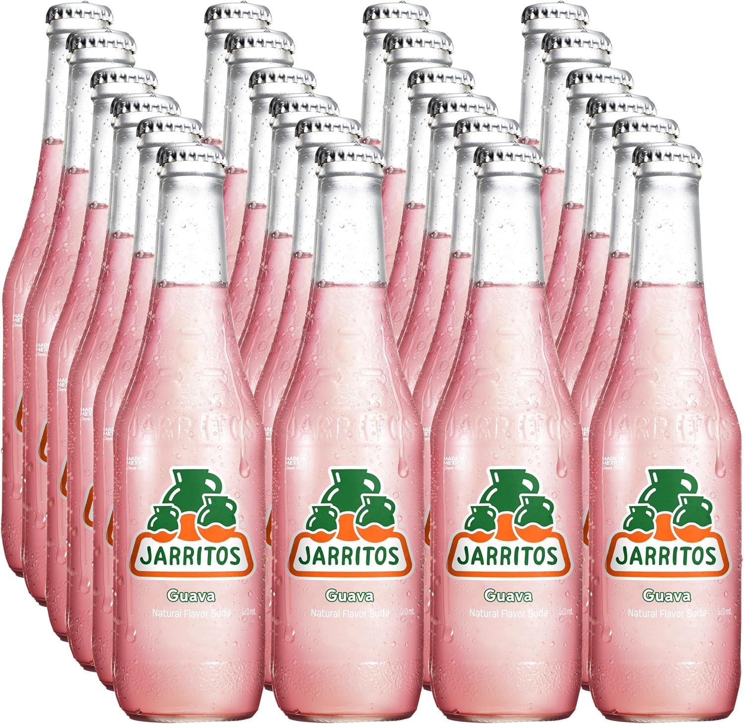 Jarritos Guava Soda, 24 X 370 Ml, Glass Bottles image number 2