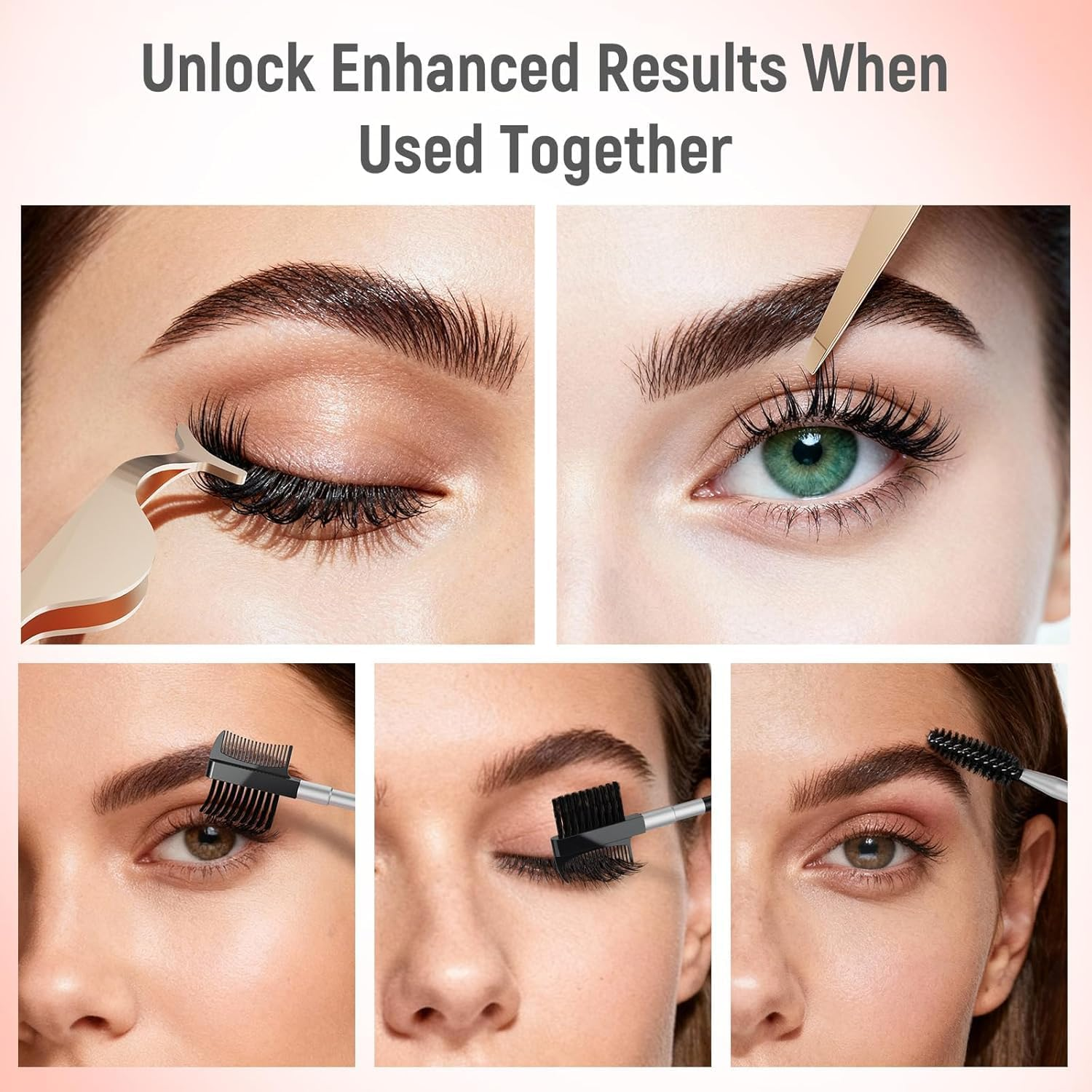 Eyelash Curler for Lift and Curl-Eyelash Extension Tweezers,3 In1 Mascara Brushes Professional Stainless Steel Makeup Eyelash Tool with Ergonomic Handle & 6 Replacement Pads for Long-Lasting Results image number 5