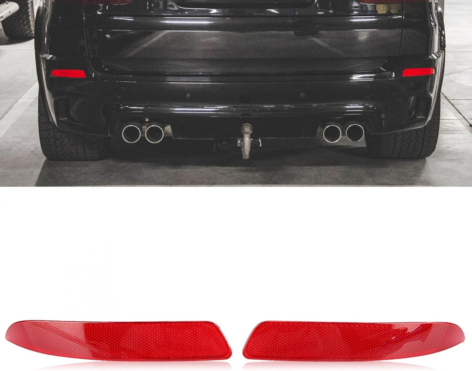 For BMW X5 E70 Rear Bumper Reflector Red 63217158949 63217158950 Rear Light Reflectors Accessory Fit for BMW E70 X5 2007-2013(Left & Right) image number 5