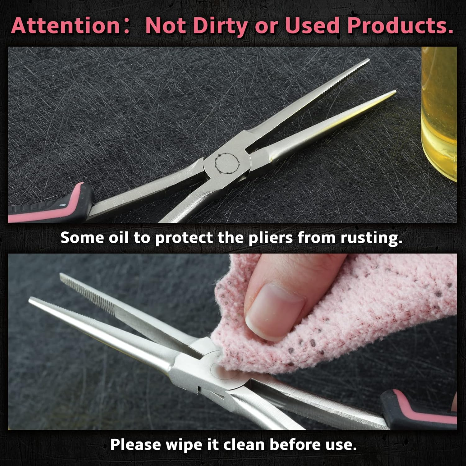 LEONTOOL Long Reach Needle Nose Pliers with Teeth 7-Inch Extra Long Needle Nose Plier for Jewelry Making Small Long Reach Long Nose Plier Non-Slip Handles Working in Tight Spaces, Pink Tool for Women image number 4