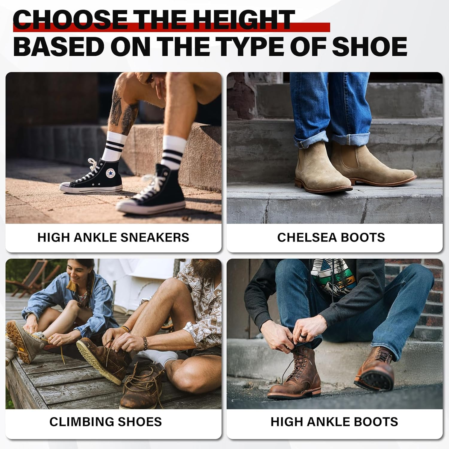 Height Increase Insoles Air Cushion Taller Shoes Insoles Heel Insert for Men and Women by Ergofoot (2-Layer) image number 4