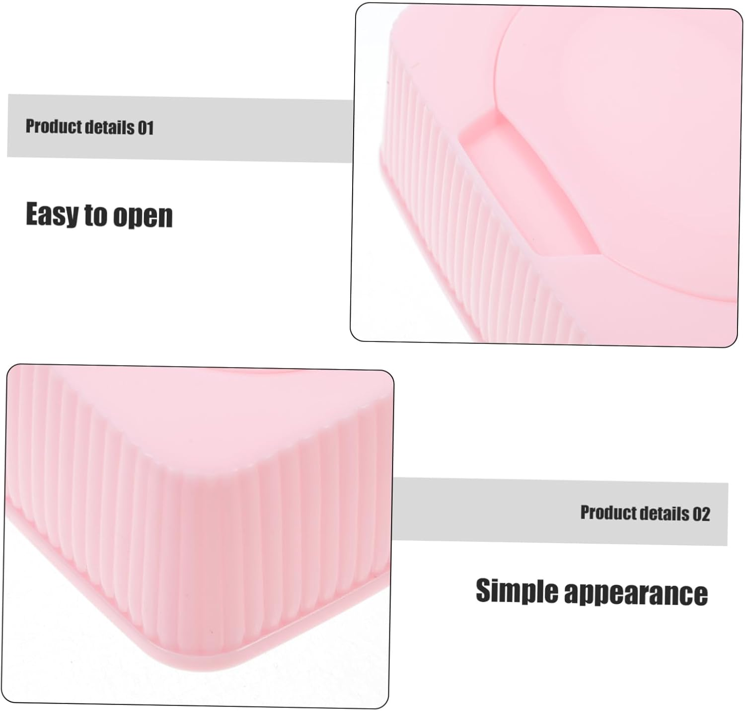 Wet Wipes Storage Box Pink Dustproof Dispenser for Nursery Bathroom Travel Wipes Dispenser Container image number 2