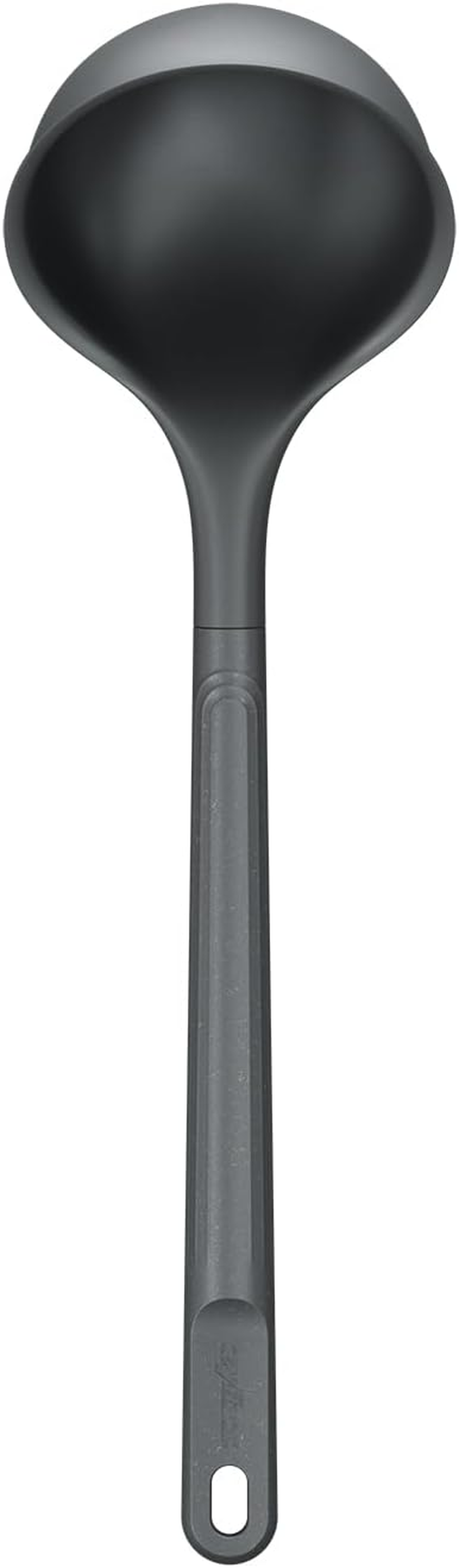 Zyliss Medium Ladle, Sustainable Wheat Straw/Nylon Soup Ladle for Stirring, Serving, & Scooping Soups, Stews, Sauces & More W/Heat Resistant Silicone Head, Dishwasher Safe, 28Cm X 5.5Cm - Beluga Grey image number 5