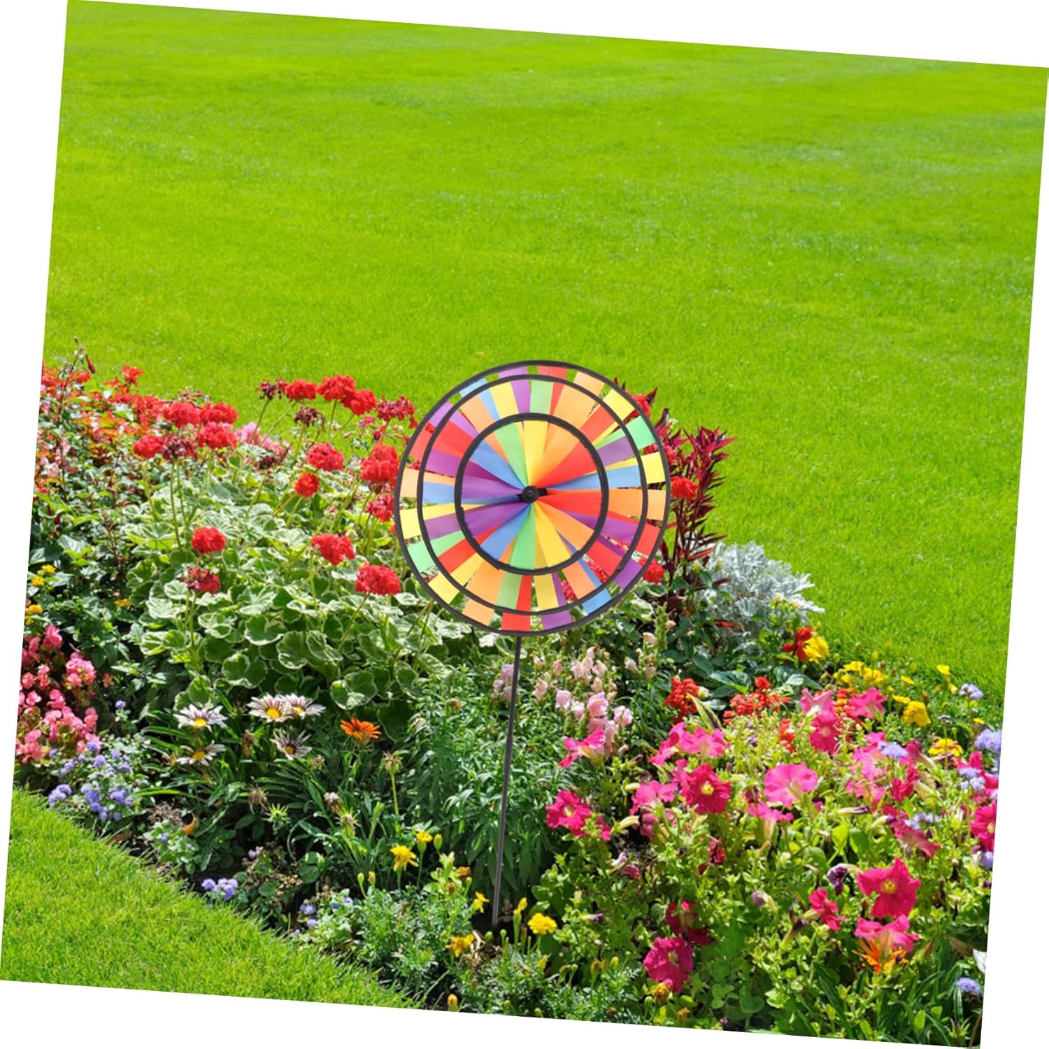 Ibasenice Toys Windmill for Yard Vibrant Colorful Windmill Cloth Wind Spinner Garden Decor Large Outdoor Pinwheels Spinners for Boys and Girls image number 6