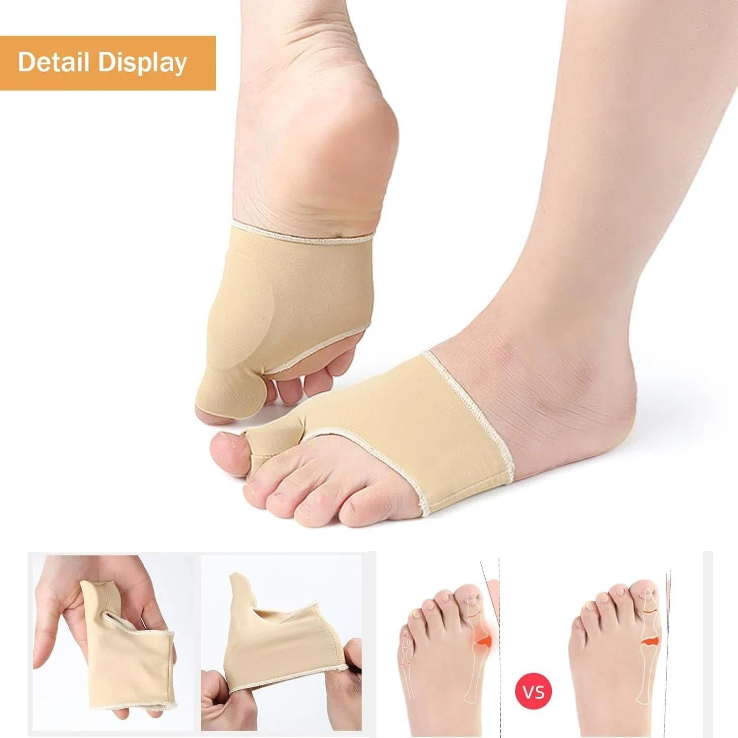 Bunion Corrector Sleeve & Bunion Pad with Gel Toe Separator, One Size Fits Most, Compatible with Most Shoes &ndash; Fengea image number 2