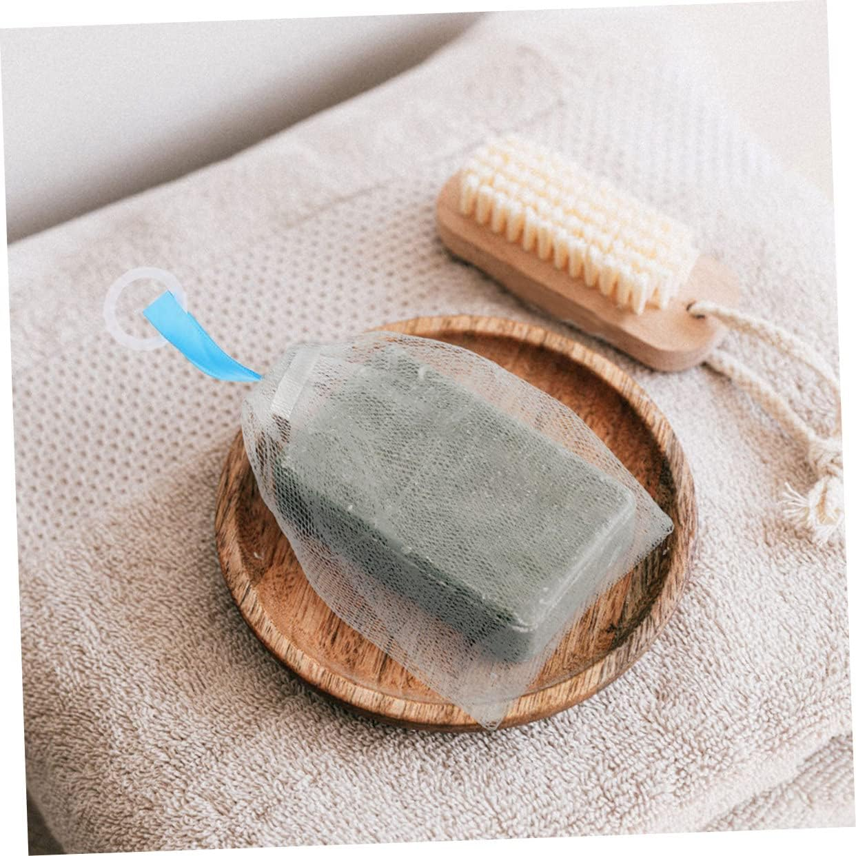 FRCOLOR 8Pcs Facial Foaming Nets for Household Soap Portable Soap Saver Pouches Bubble Making Bags for Cleansing image number 4