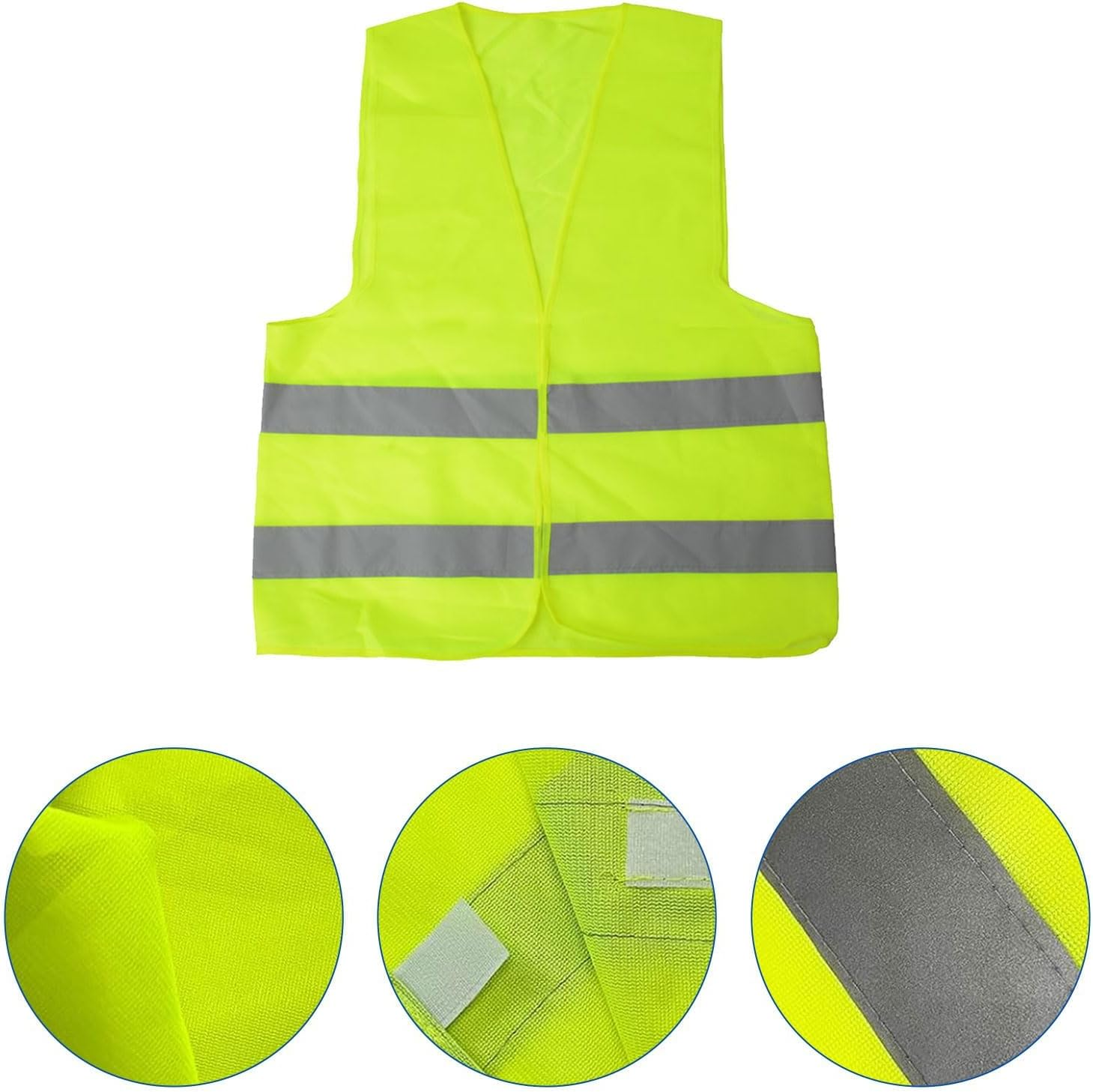 2 in 1 Emergency Warning Triangle & Reflective Safety Vest Kit, Car Safety Kit, Warning Triangles for Cars with Storage Case, Car Breakdown Kit, High Visibility Vest, Travel Roadside Aidt