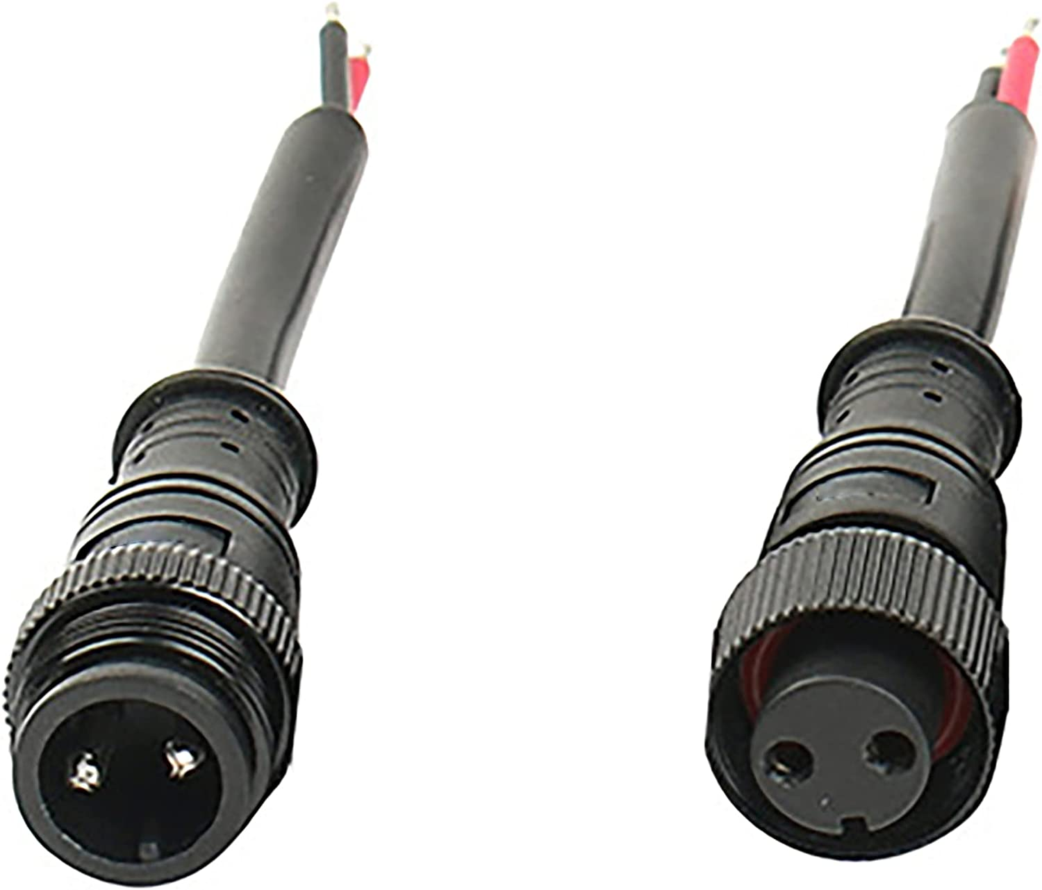 5Pack 3 Pin Electrical Metal Nut Connector, Tunghey 18AWG IP67 Male Female Connector 7.87In/20Cm Extension Cable for Car,Truck,Boat,Led Strip Lights/String 15Mm Metal Nut Small Size (3Pin)