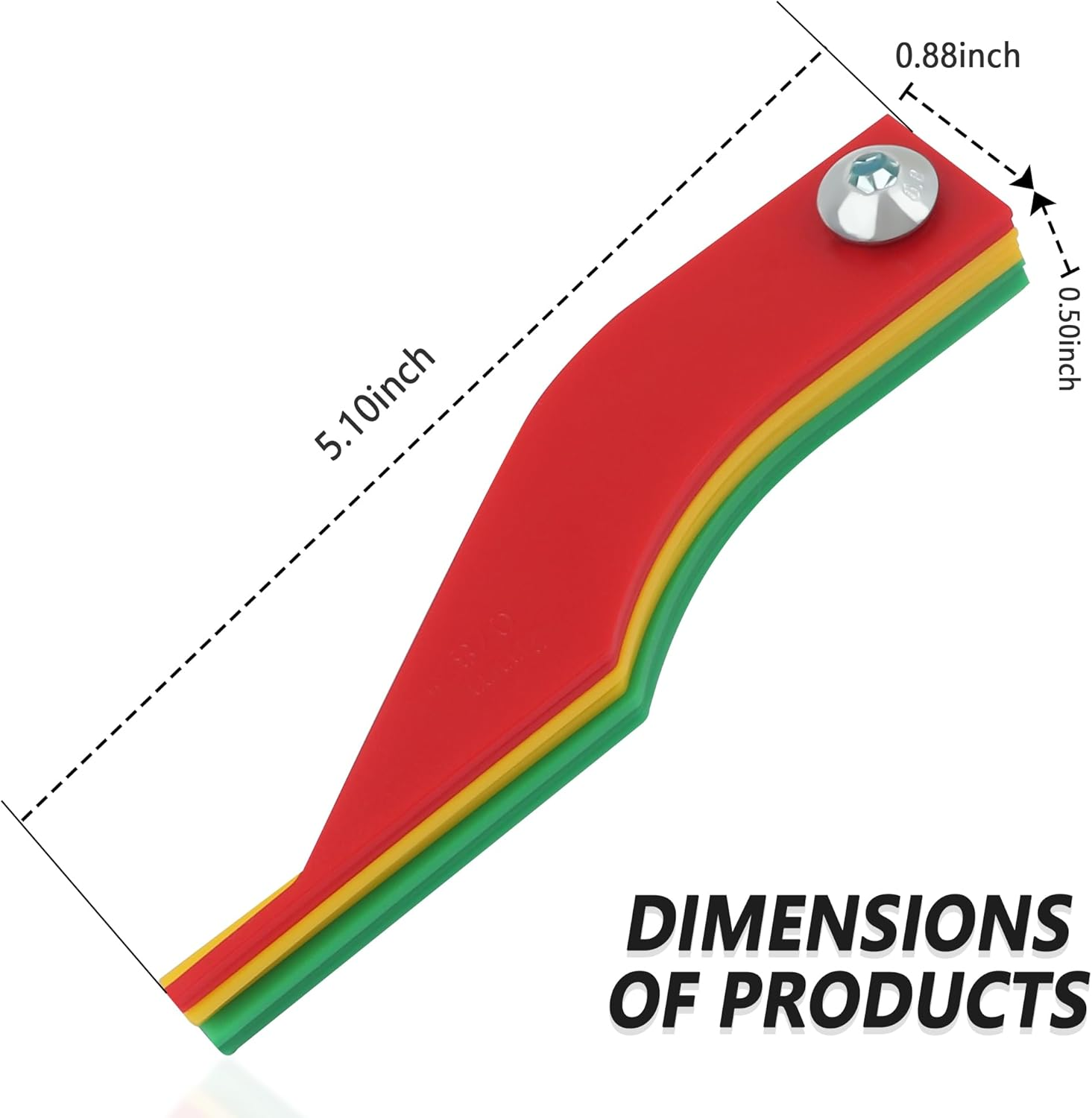 8PCS Brake Pad Measuring Tool,Color Coded Brake Pad Gauge with Metric & SAE Size,Durable Nylon Brake Pad Thickness Gauge Automotive Tool for Quickly Measure Disc & Drum Brake Pad image number 2