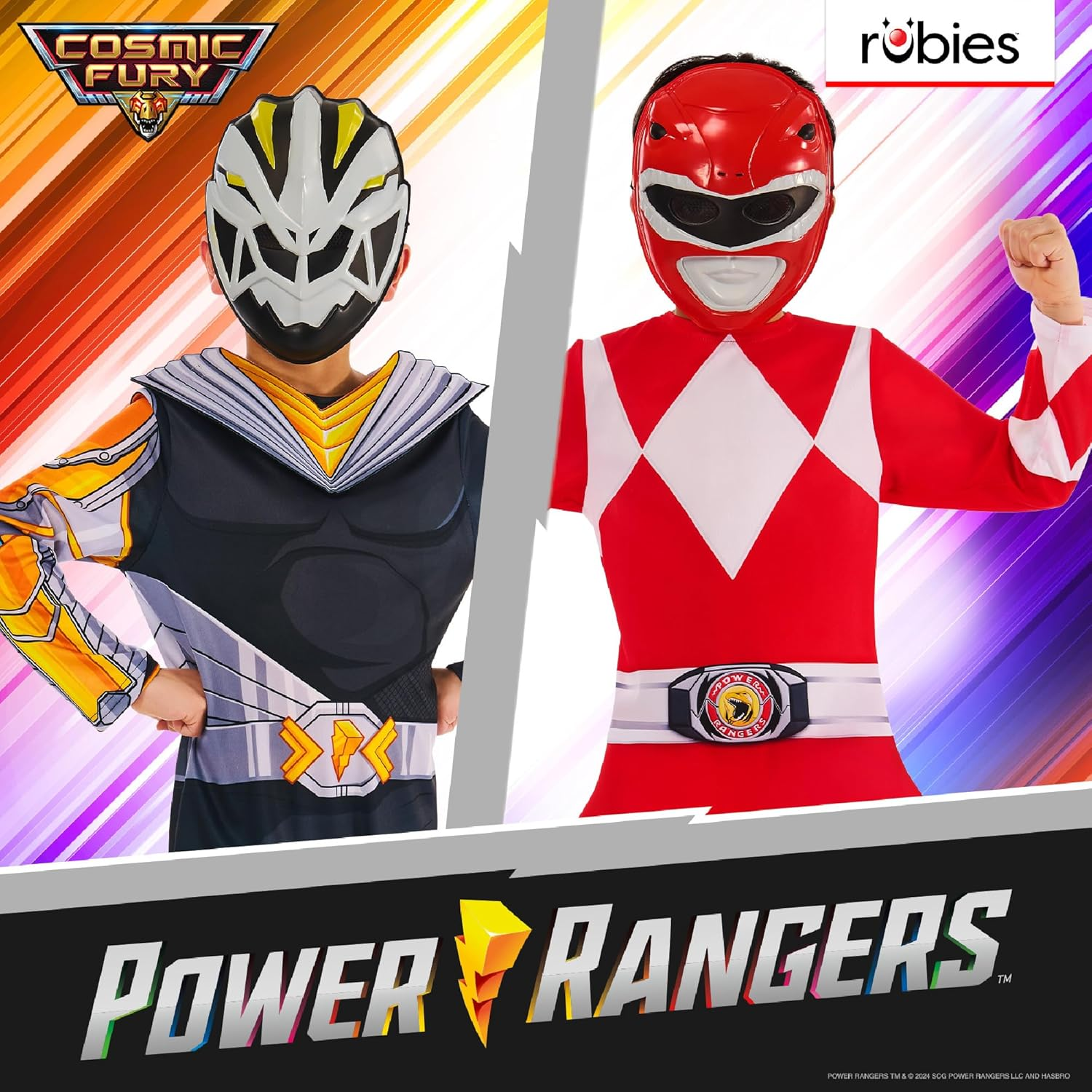Red Ranger Cosmic Fury Costume for Kids - Power Rangers - Small (7-8 Yrs) image number 2