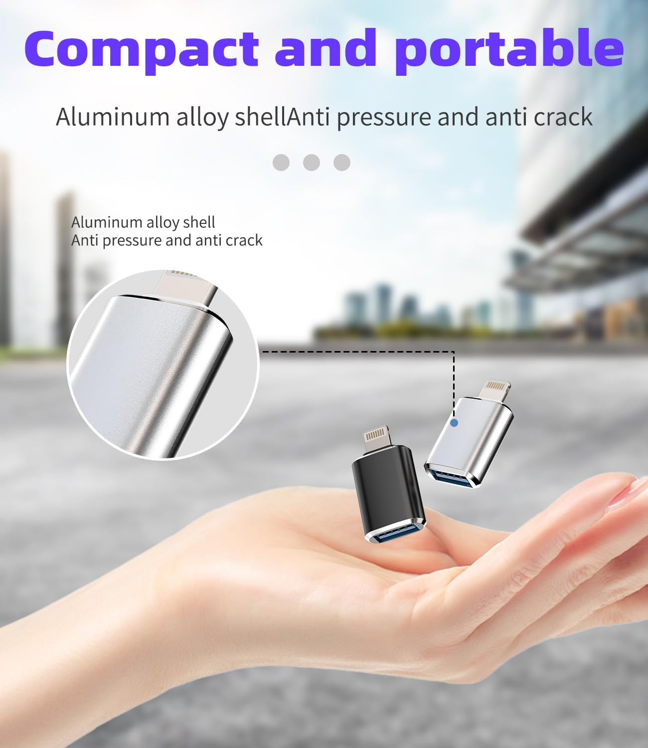Lightning USB Adapter OTG 3.0 for Iphone for Ipad for Apple Device USB-A Connector for Keyboard Mouse Flash Drive Camera Card Reader Data Transfer Cable Memory Stick Digital Plug Converter Accessories image number 5