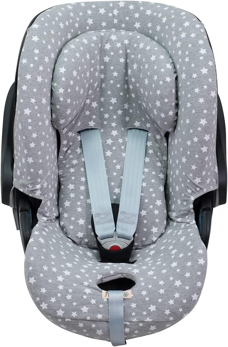 Janabeb&eacute; Car Seat Cover Liner for Cybex Aton Cloud Q, Aton M (White Star) image number 4