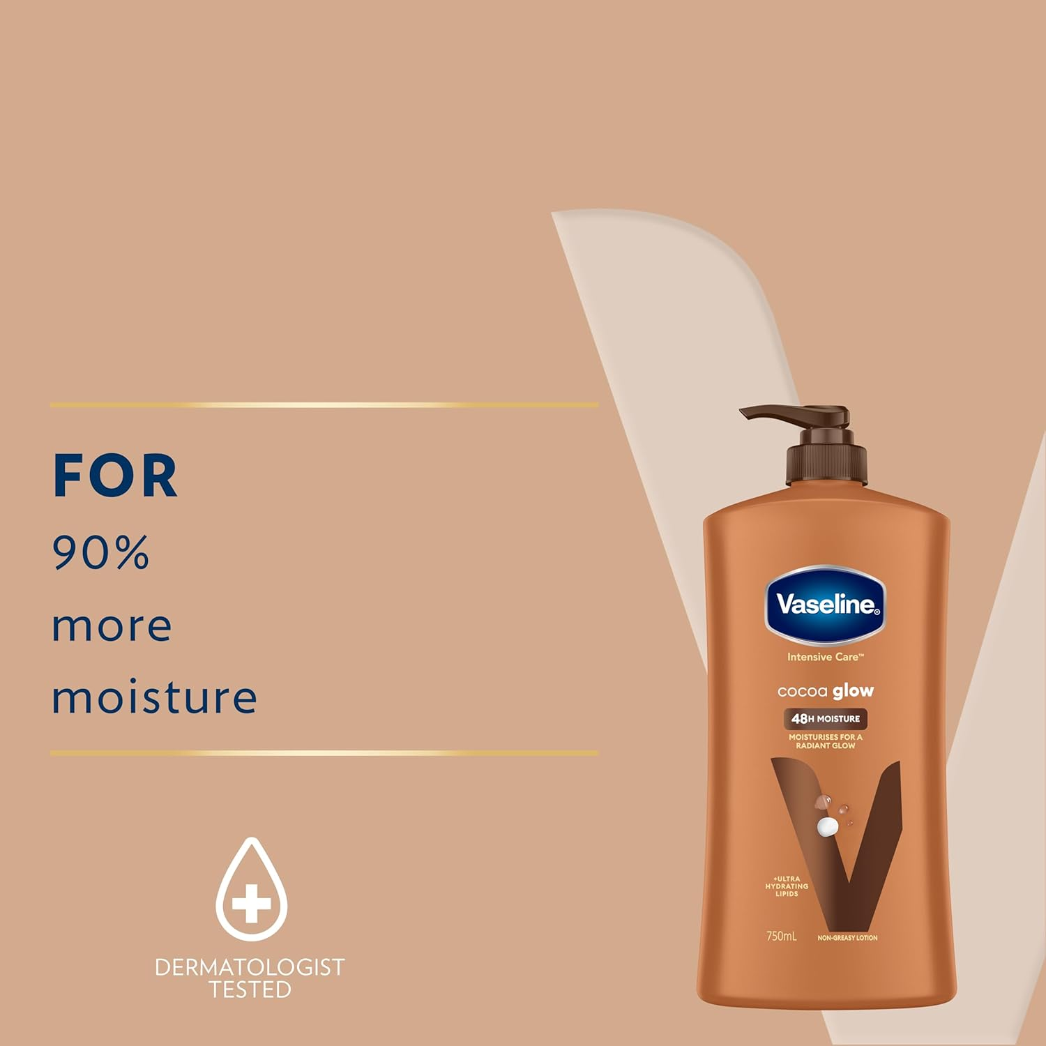 Vaseline Body Lotion Cocoa Glow, 750Ml