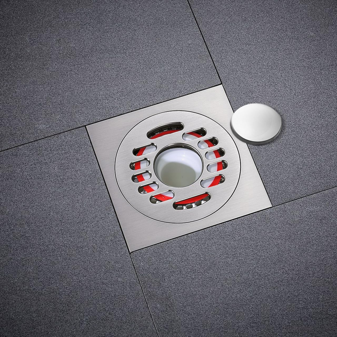 IMIKEYA 2PCS Shower Floor Drain Backflow Preventer Sewer Core Anti-Odor Plug for Kitchen Bathroom 2.56X2.16X1.42Inch image number 2