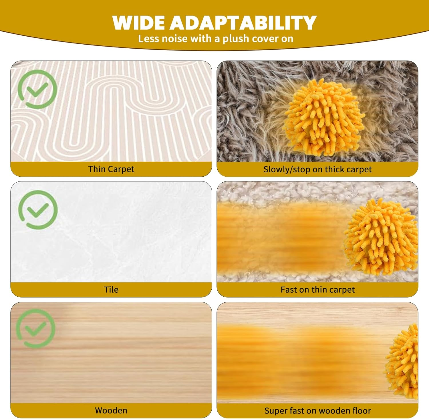 VCCLFSIA Interactive Ball for Dogs, Automatic Moving Dog Toy Ball with Plush Cover for Dogs and Cats, Rechargeable Self-Rolling Ball Dog Toys to Keep Them Busy