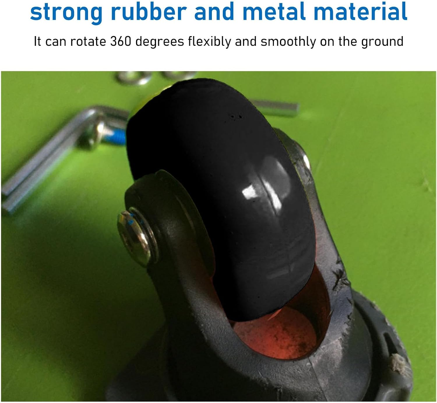 Luggage Wheels, 2Pcs Mute Suitcase Replacement Wheels, Flexible 360 Spinner 40Mm 50Mm Case Wheels, Universal Rubber Swivel Trolley Casters, Bearings Repair Tools for Caster Board image number 5