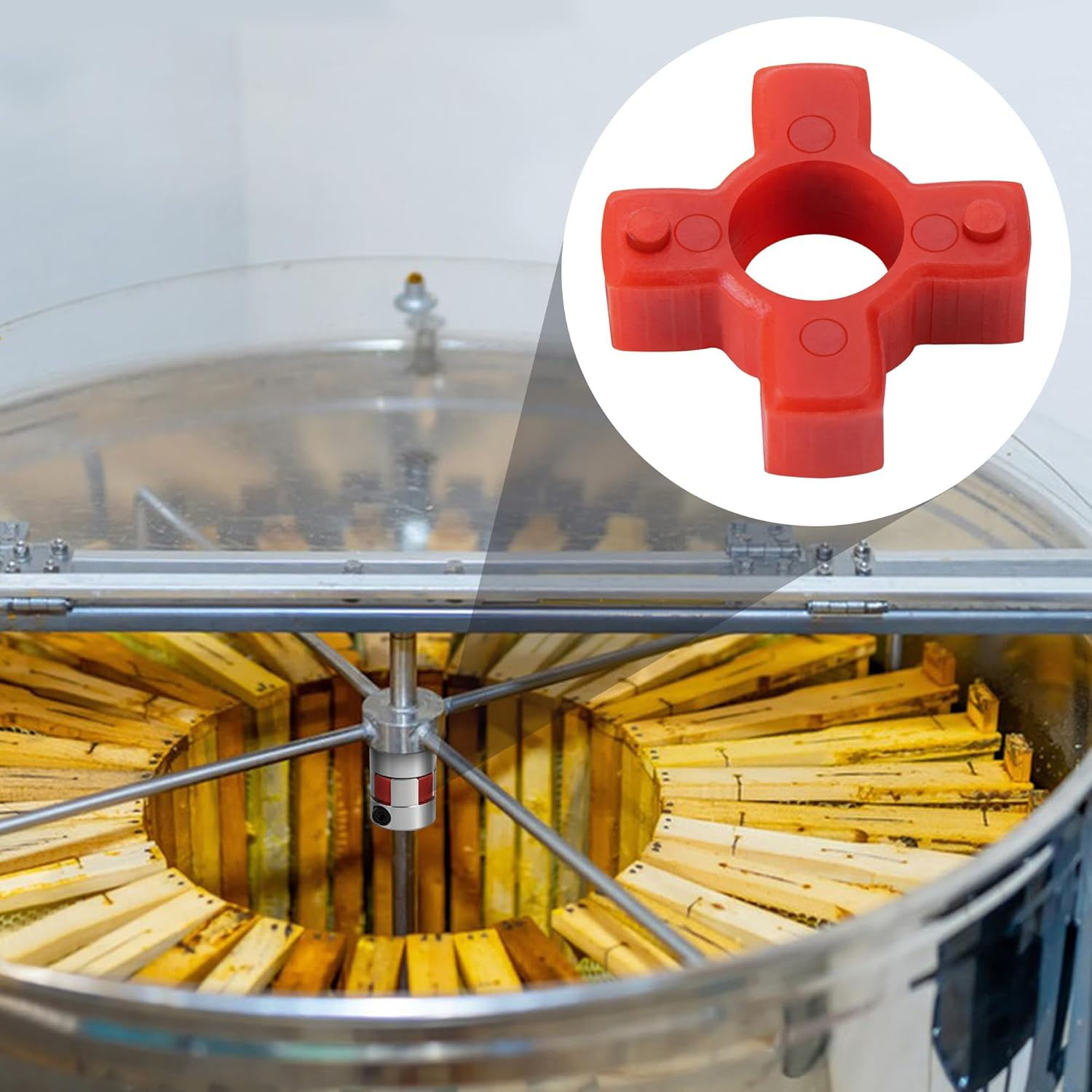 DECOHS 12 Pcs Electric Honey Extractor Bushing Connectors, Buffering Pad Connectors for Electric Honey Extractor Accessories, Cushioning Pads Connector for Honey Extractor Beekeeping Supplies image number 2