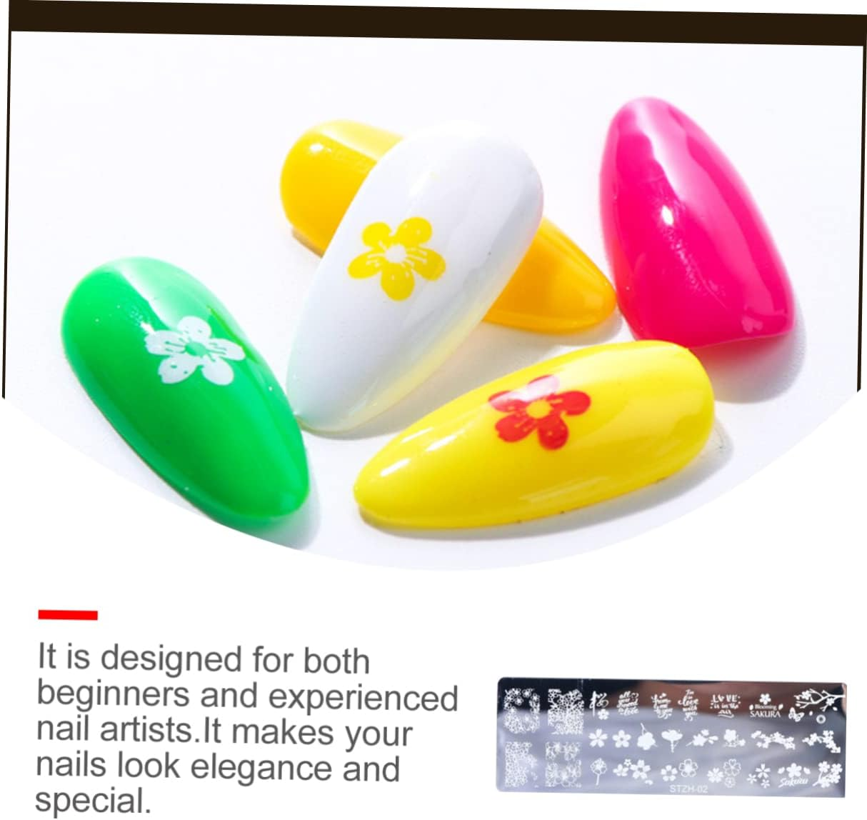 IWOWHERO 6Pcs Nail Art Stamping Plates Steel Nail Templates Deeply Carved Patterns for DIY Manicure Suitable for Beginners and Professionals image number 4