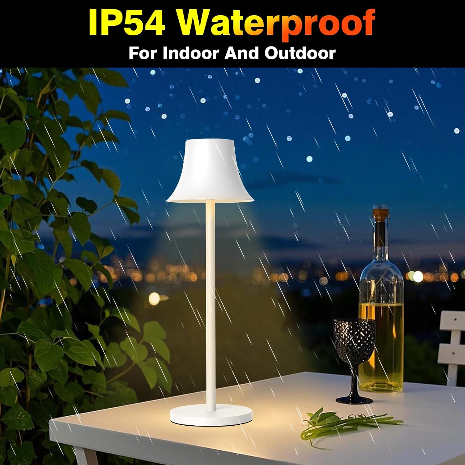 LED Table Lamp, Dimmable LED Battery Table Lamp Wireless, with 4000 Mah Battery, Rechargeable Table Lamp with USB, 3 Light Modes for Bedroom, Living Room, Dining Room, Bar, White Mini - Pack Of 1, White image number 6