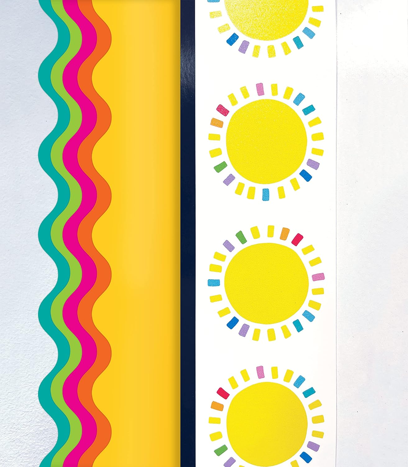 Carson Dellosa 5 Rolls of 325 Ft Scalloped Bulletin Board Borders, Orange, Yellow, Lime Green, Hot Pink, Teal Classroom Borders for Bulletin Board & Classroom D&eacute;cor, 65 Ft per Bulletin Board Trim Roll image number 2