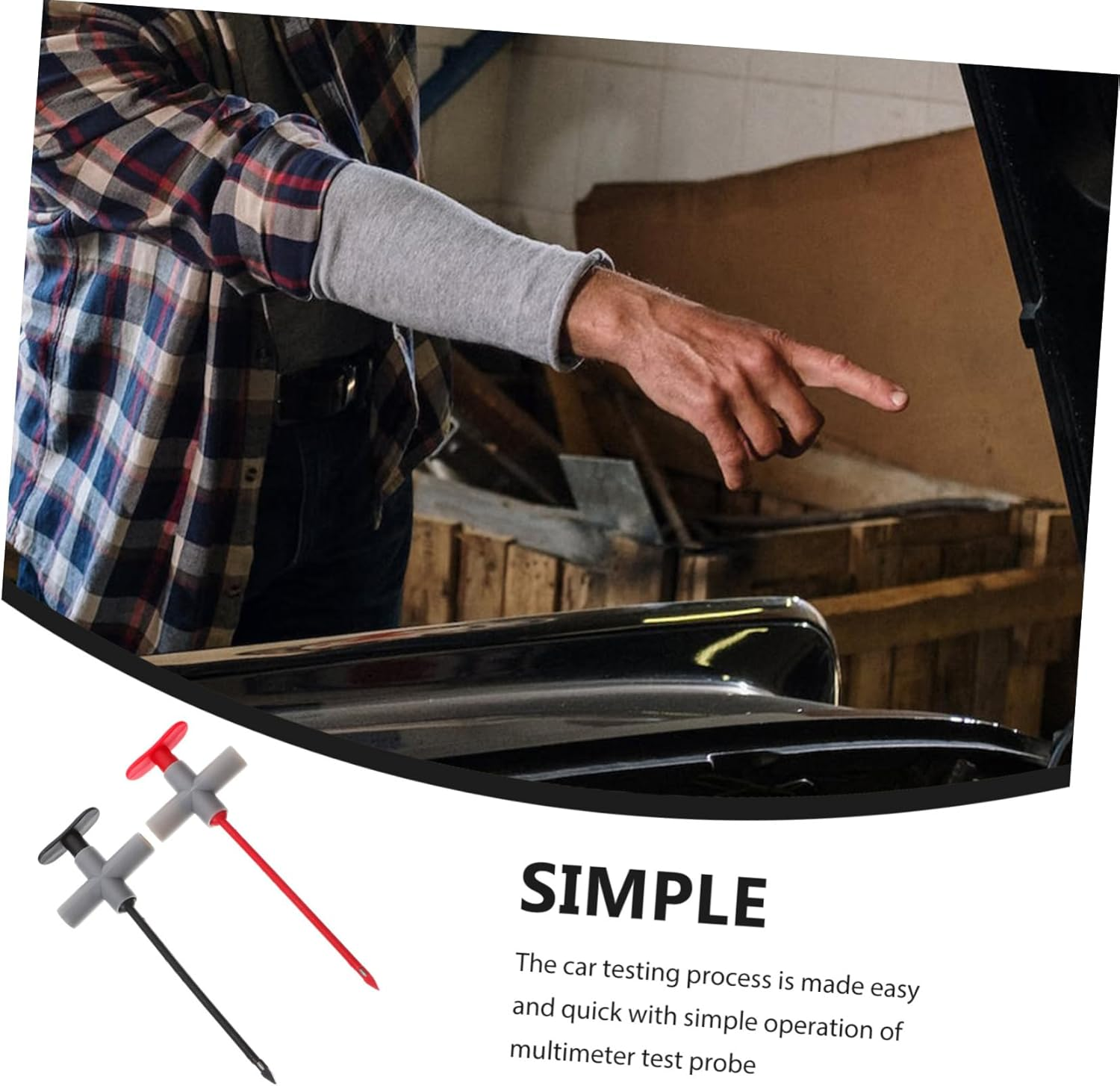 TEMPNAP 2Pcs Test Probe Tips Multimeter Accessories Automotive Test Probes Piercing Needle Wire Testing Car Multimeter Tool image number 6