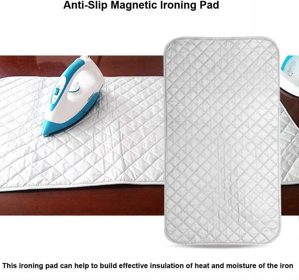 Portable Ironing Blanket Ironing Mat Heat Resistant Pad Cover for Washer Dryer Table Top Countertop Ironing Board for Small Space