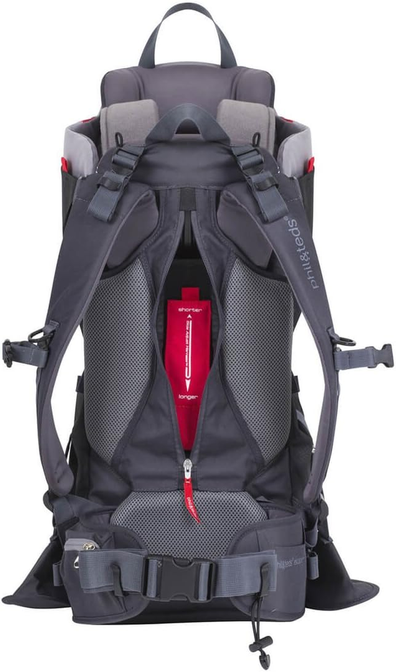 Phil&Teds Escape Baby Carrier, Charcoal/Charcoal - Red/Charcoal image number 1