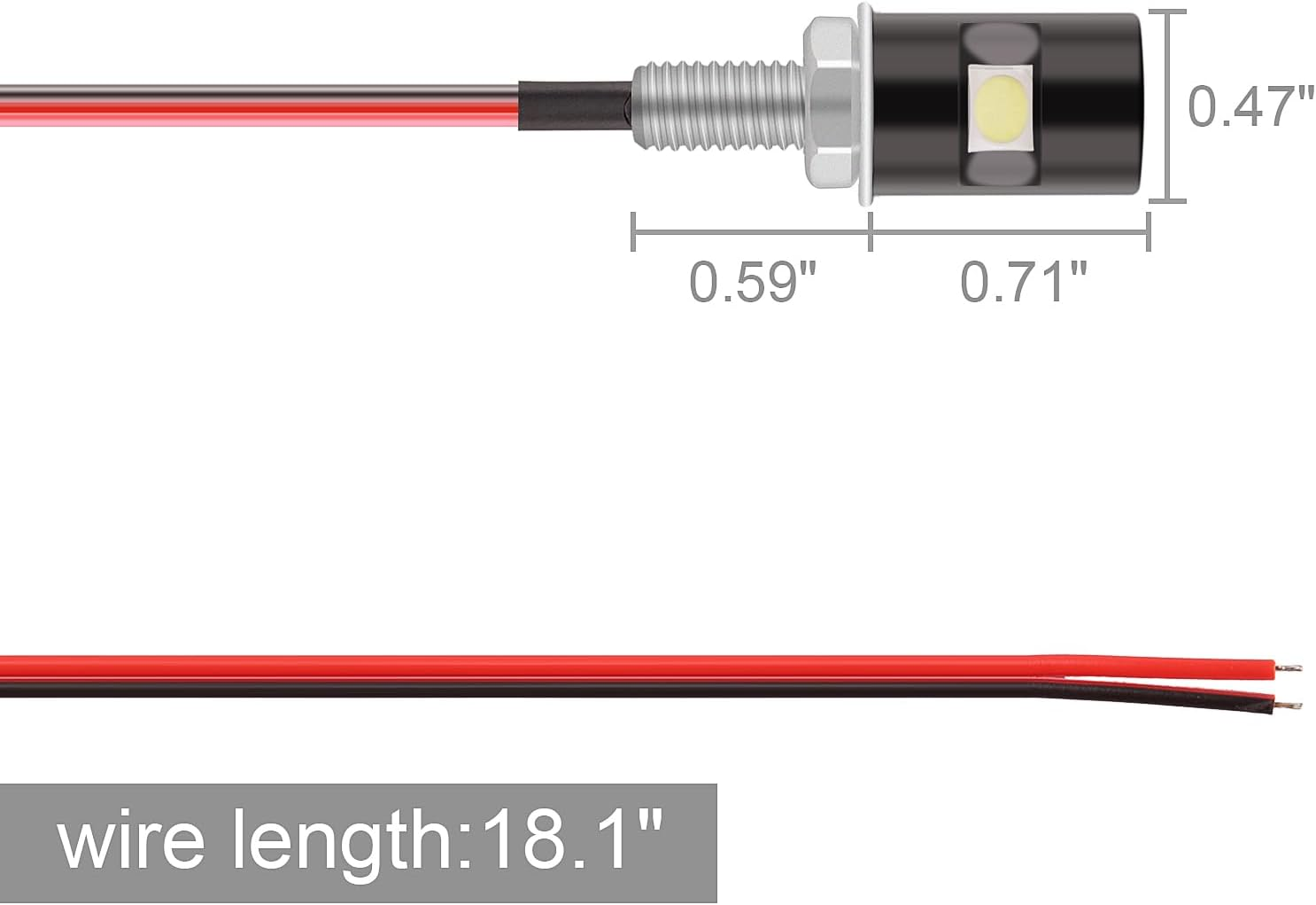 Kinstecks 4PCS License Plate Light 5050 SMD LED Bulb Screw Bolt LED Waterproof Number Plate Light for Car Motorcycle Motorbike Truck RV Atv-Cool White image number 2
