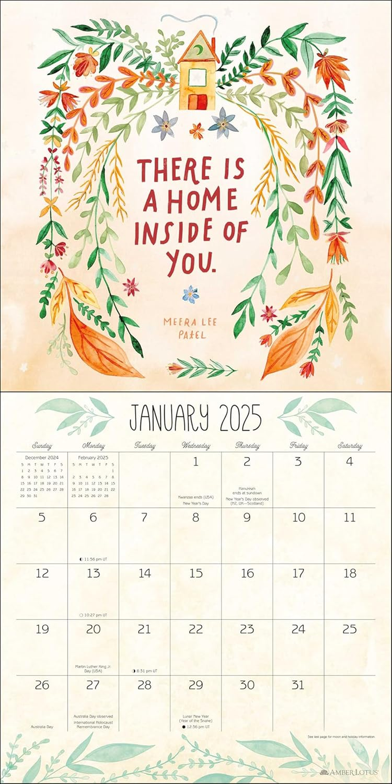 Meera Lee Patel 2025 Wall Calendar: Start Where You Are image number 1