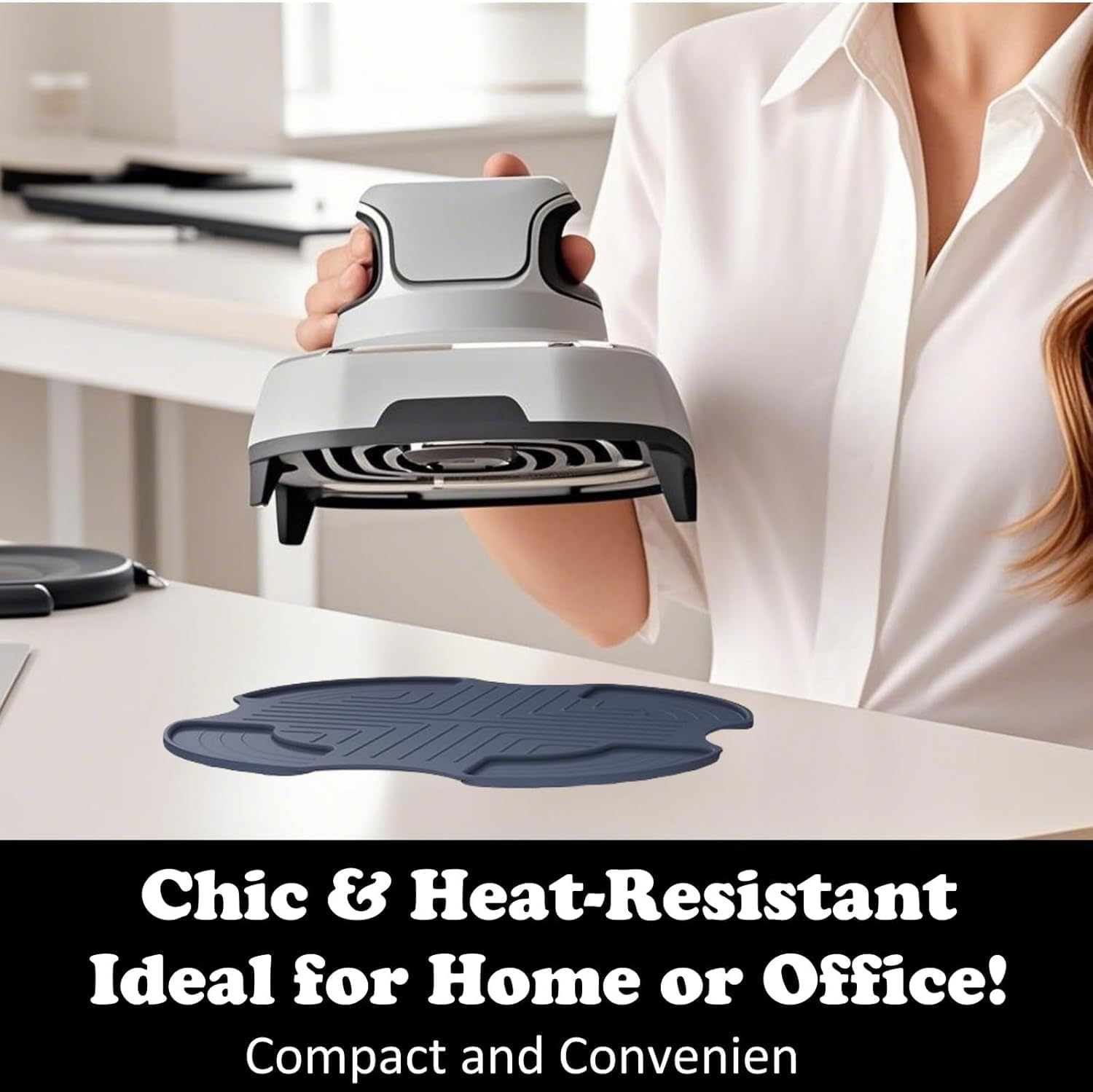 Tailored Ninja Crispi Powerpod Silicone Trivet &ndash; Hot Pads for Ninja Crispi Glass Air Fryer Accessories, Heat-Resistant, Non-Slip, Protection for Countertop, Fit Ninja FN101GY | FN101SG | FN101ST image number 1