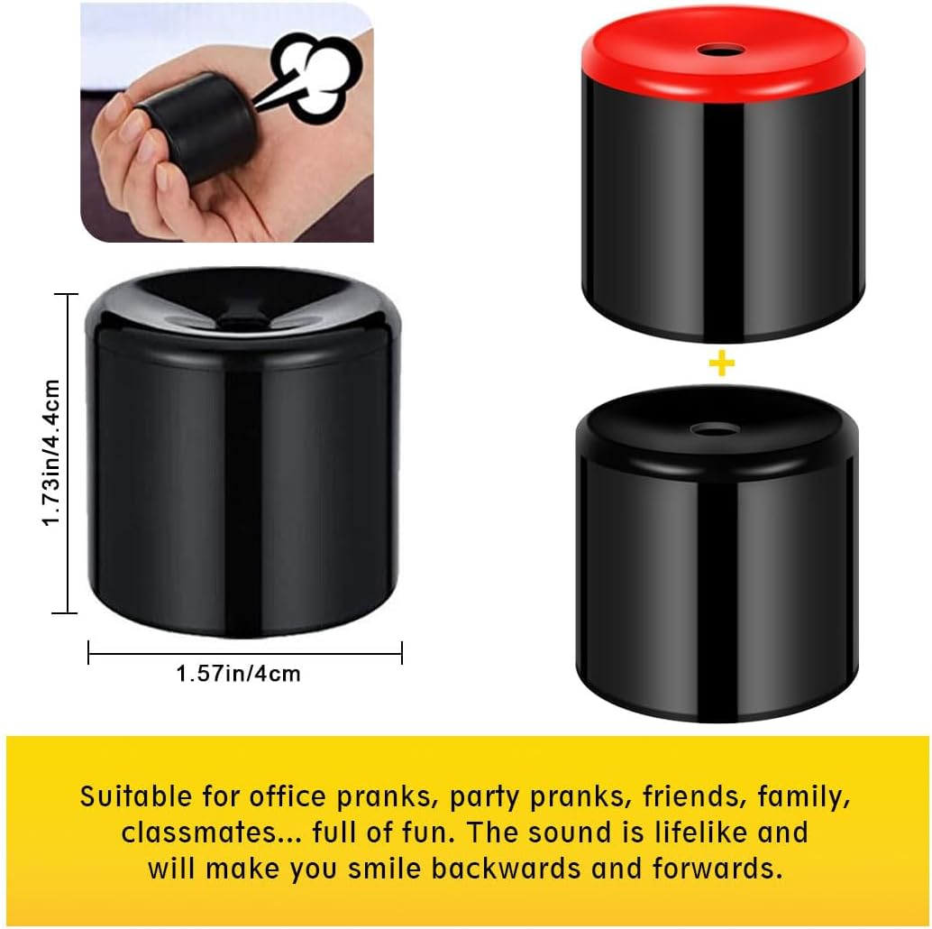 2 PCS Fart Prank Canisters, Squeeze Fart Machine,April Fool'S Day Prank,Fun Tool for Funny Gag Party, Birthday Joke Present(Red+Black) image number 5