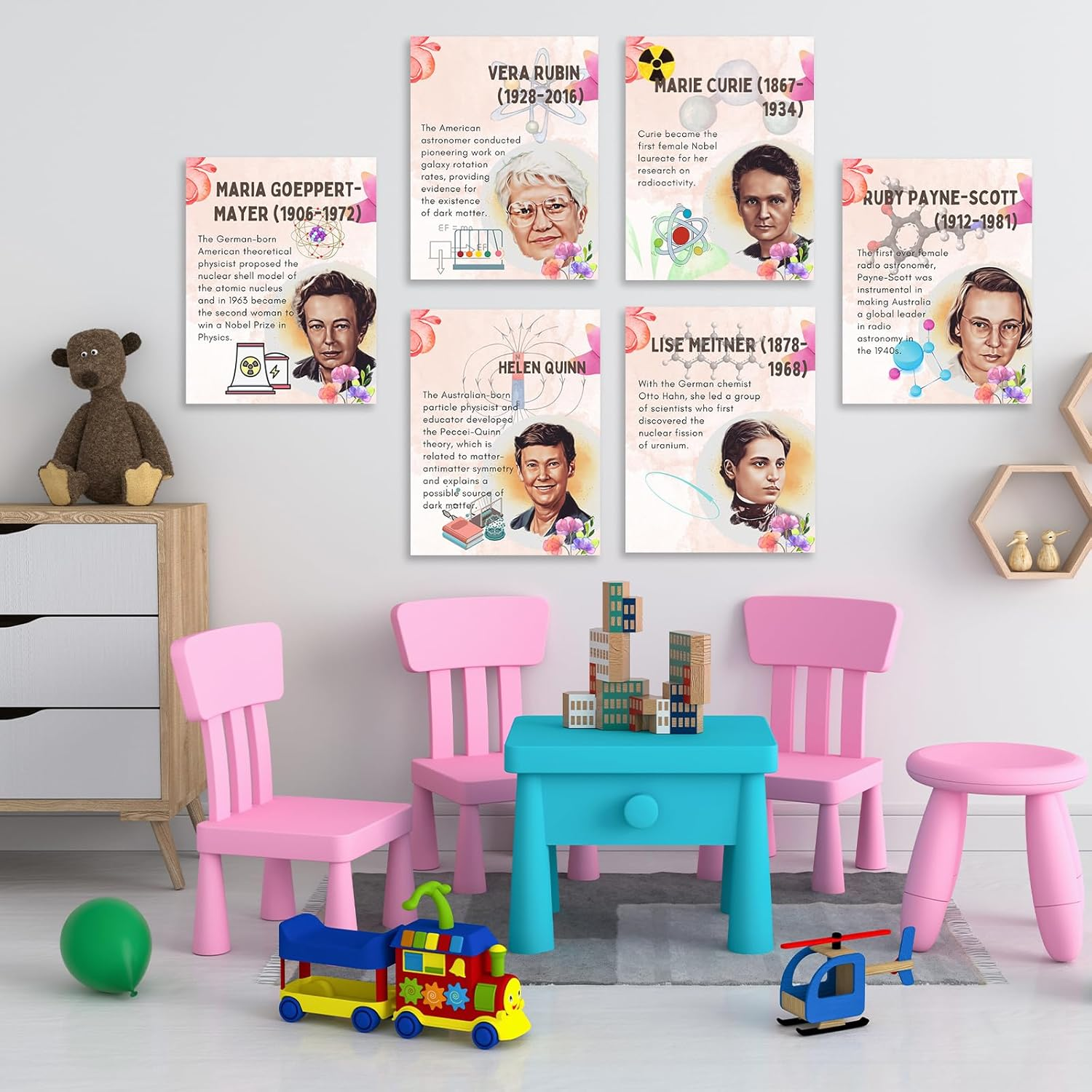 Famous Scientists Motivational Wall Art for Classroom Must Have Decor,Celebrity Inspirational Posters & Prints for School Office Classroom Bulletin Board Playroom Decor image number 5