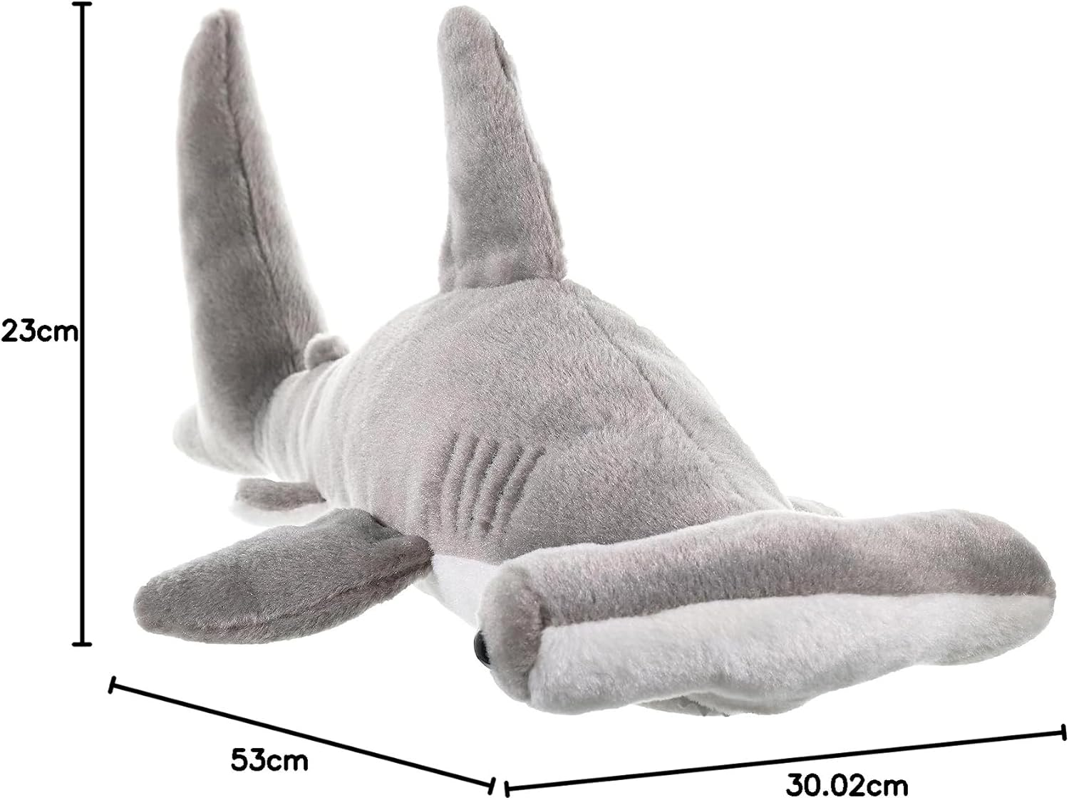 Wild Republic Hammerhead Shark Plush, Stuffed Animal, Plush Toy, Gifts for Kids, Cuddlekins 20 Inches image number 5