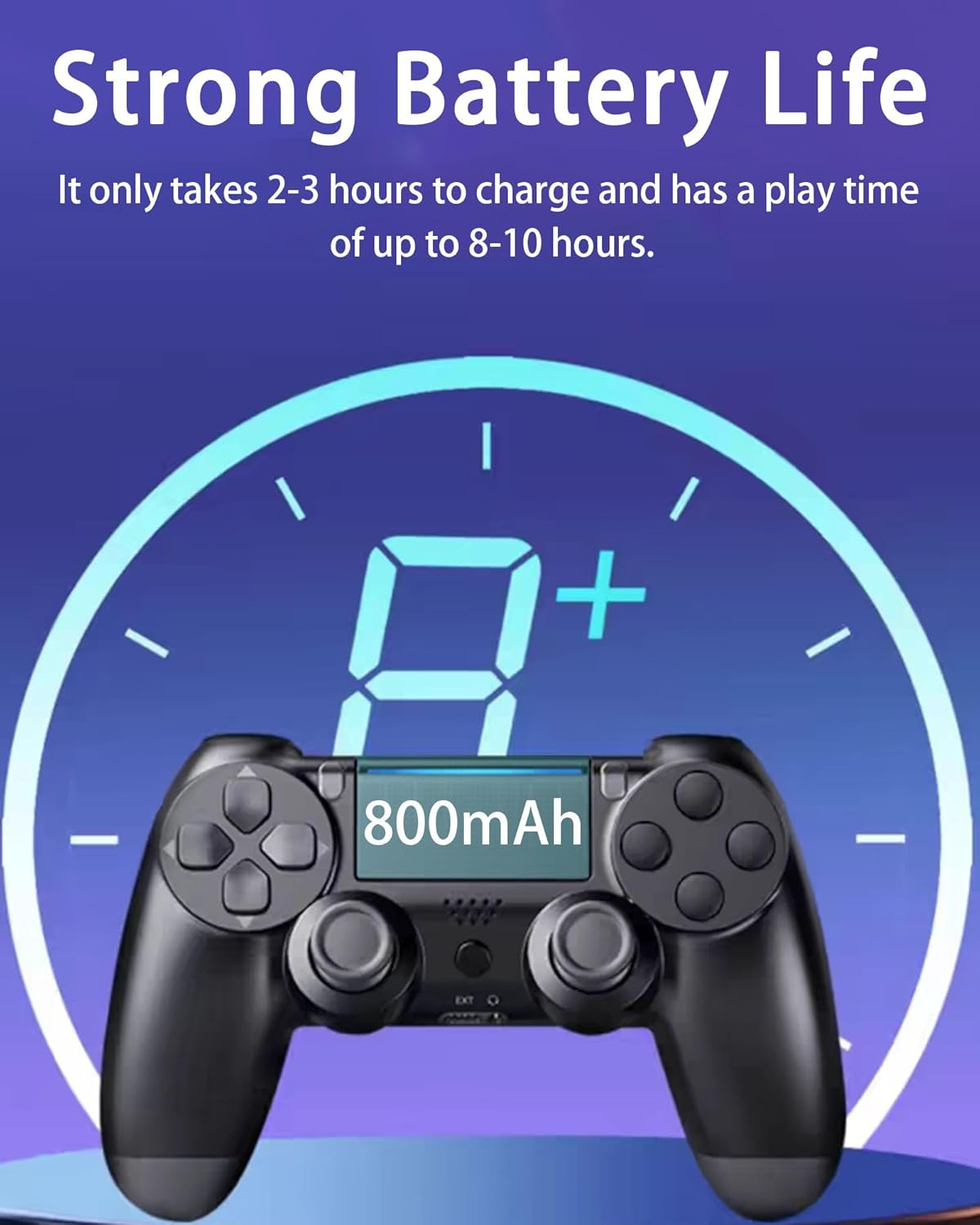 Wireless Controller for Ps-4,Compatible with P-S4/Pro/Slim/Pc Bluetooth Controller,Dual Vibration,Touch Panel, 3.5Mm Audio Jack,Six-Axis Joystick(Black)