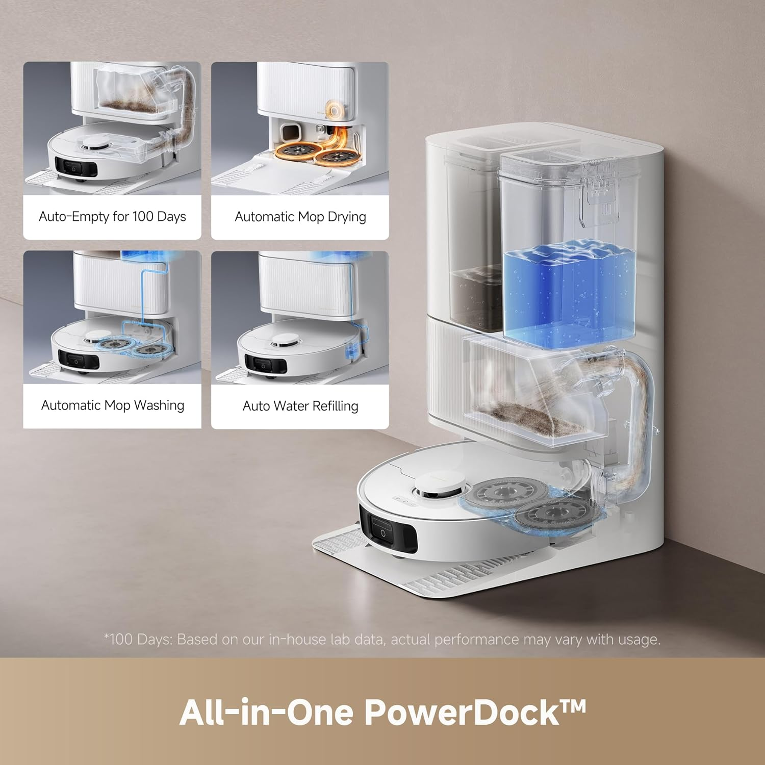 Dreame L40 Ultra CE New Model Robot Vacuum Duoscrub &Liftable 13,000Pa Suction, Mop & Self Cleaning, Auto-Empty,Tricut Brush,Flexible App Control,3Dadapt image number 3